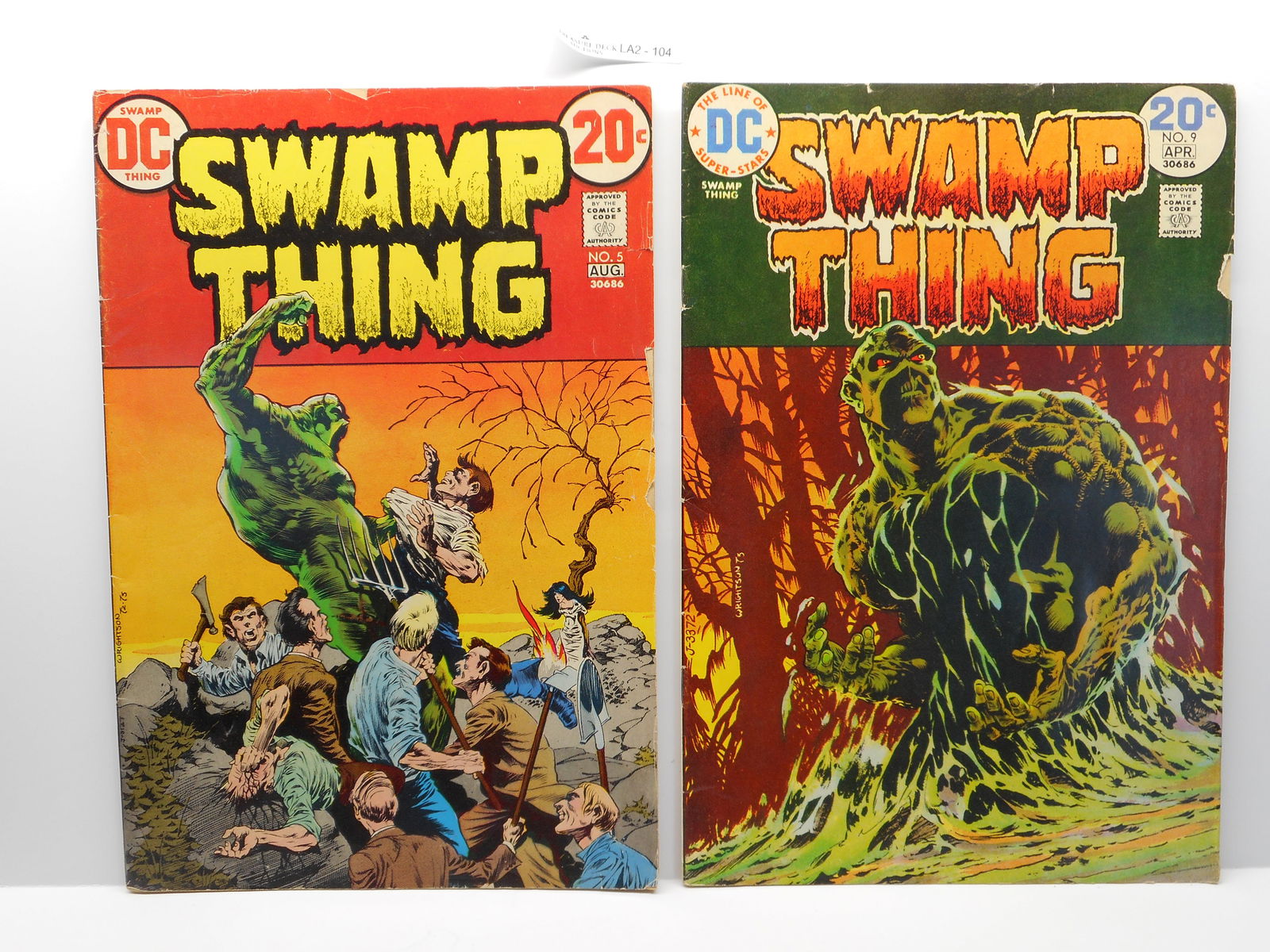 DC Comics SWAMP THING - Series 1, Issues 5 and 9, two Vintage Comic Books (1 of 6)