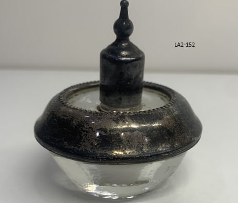 Vintage Frank M. Whiting HyGlo Sterling Silver and Glass Table Lighter, 2.5 inches (1 of 5)