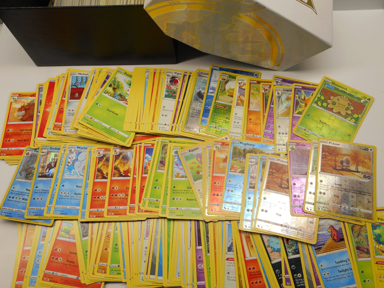 Box of Sword & Shield Pokemon TCG Cards, Brilliant Stars, Incl. Holos and Reverse Holos, Open Box: cards appear unplayed Bidding on this item will be indication that the Bidder acknowledges that they have read and agreed to the Terms and Conditions posted to this Auction