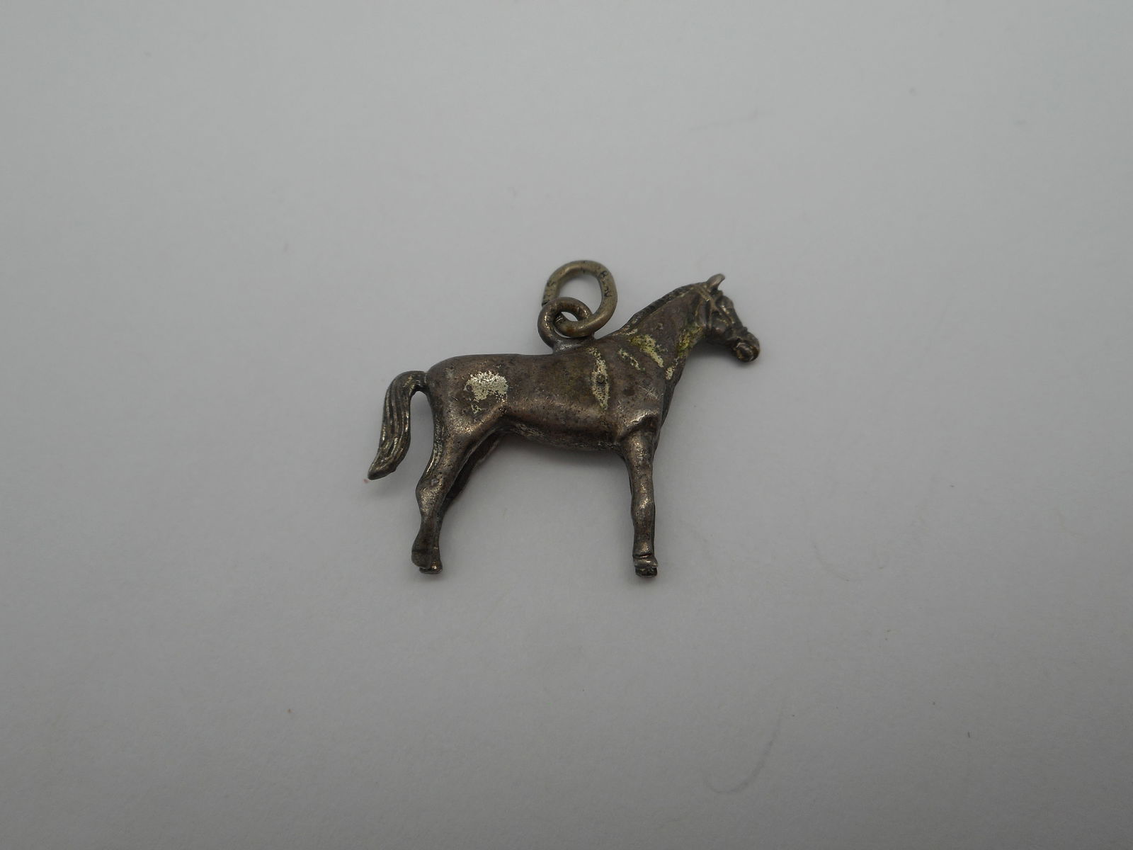 BEAU Sterling Vintage Equestrian Pendant, 3-D Horse Charm, Sterling Silver, 1 inch (1 of 4)