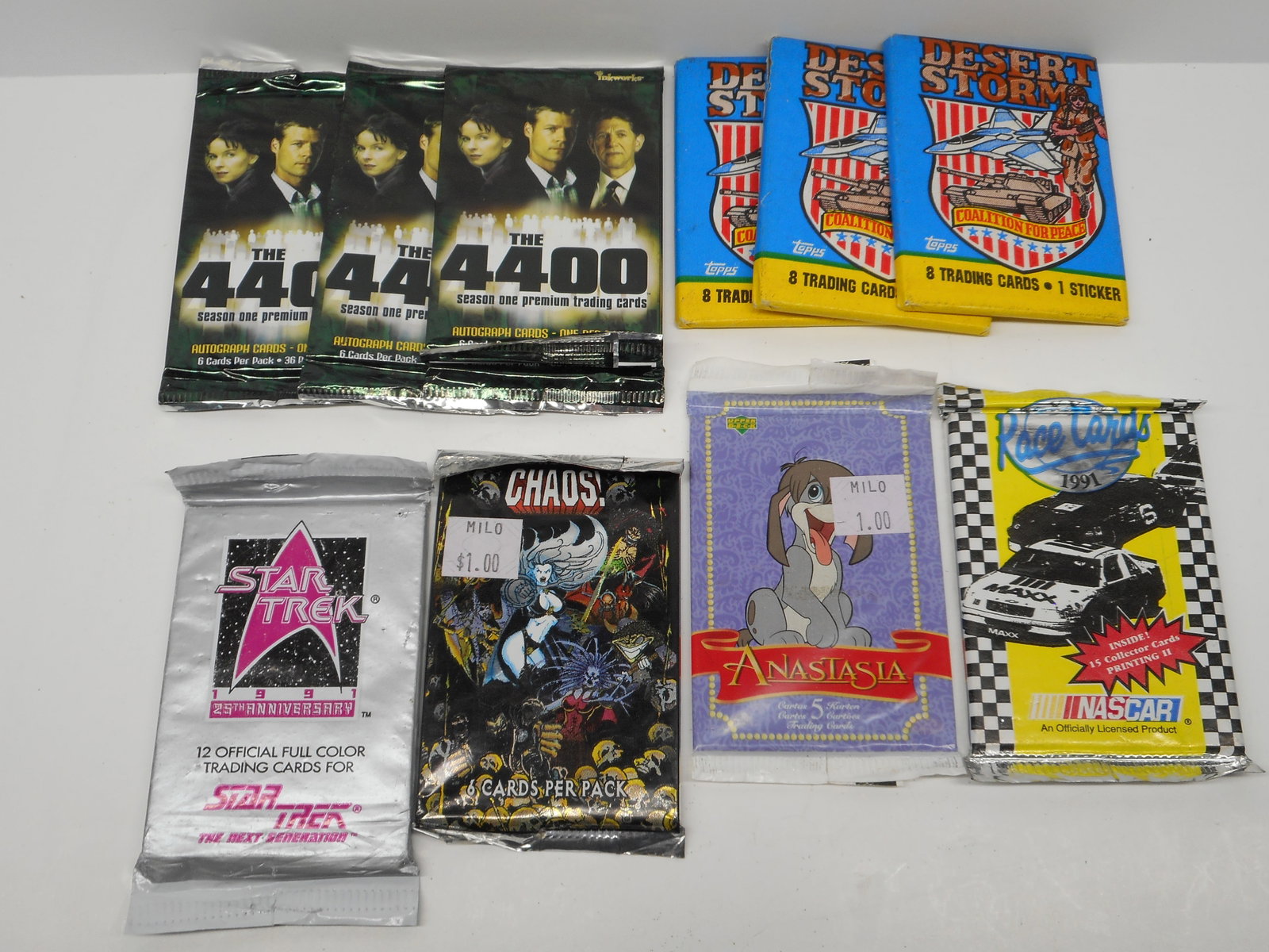 Mixed Lot of Trading Cards - Movies, TV Shows, Cartoons, Military - Sealed Packs: Bidding on this item will be indication that the Bidder acknowledges that they have read and agreed to the Terms and Conditions posted to this Auction