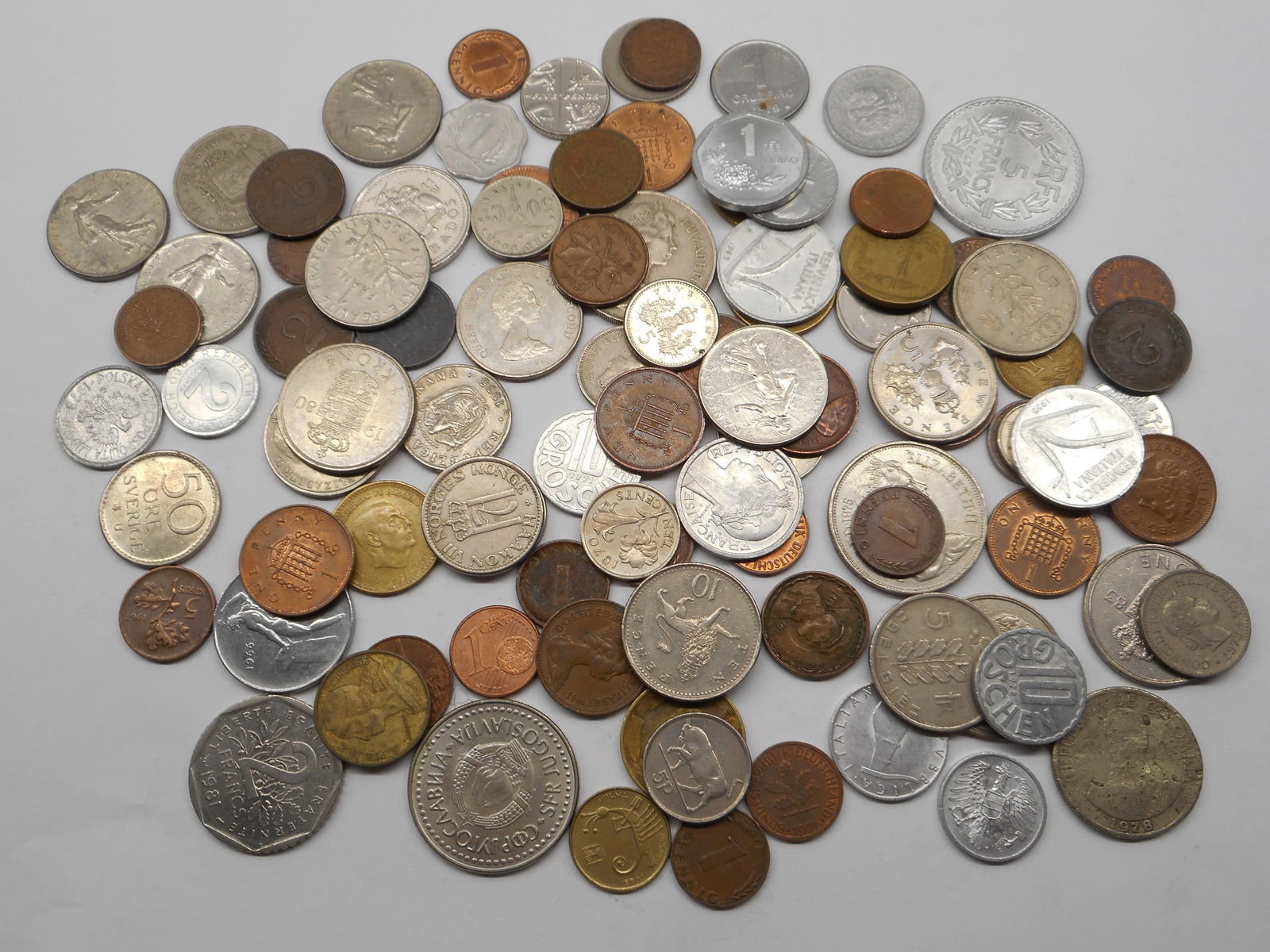 Lot of Mixed Foreign Coin Currency, For Collectible Purposes (1 of 6)