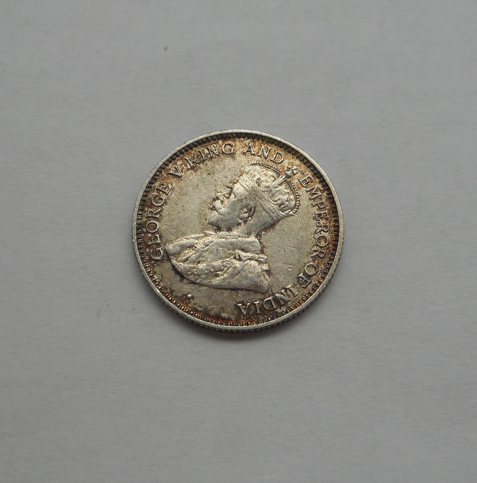 Rare 1935 British Guiana (Guyana) Four Pence Silver Coin, George V King and Emperor of India (1 of 4)