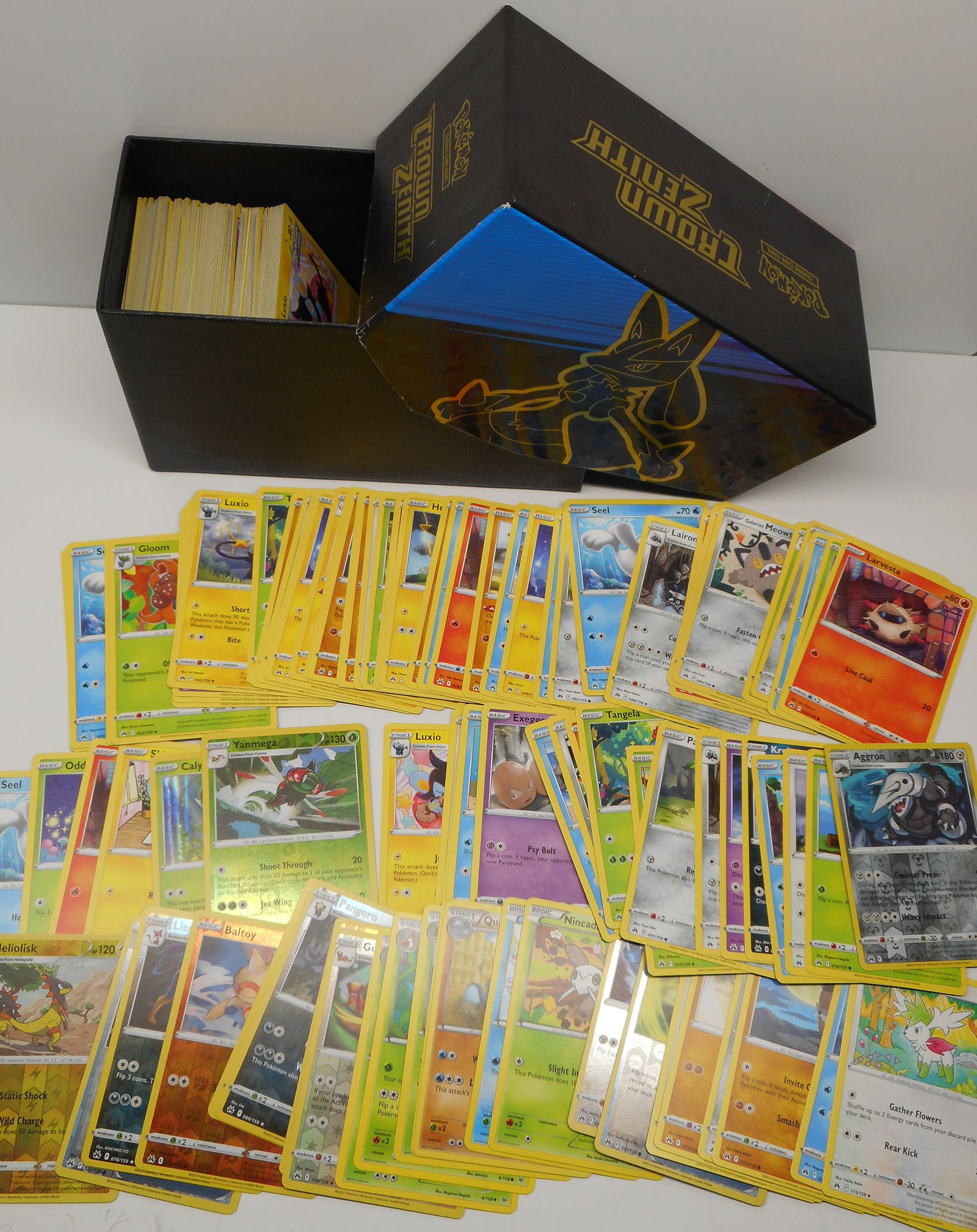 Pokemon Crown Zenith Box half-full with Pokemon TCG Cards, Includes Some Holos: Bidding on this item will be indication that the Bidder acknowledges that they have read and agreed to the Terms and Conditions posted to this Auction
