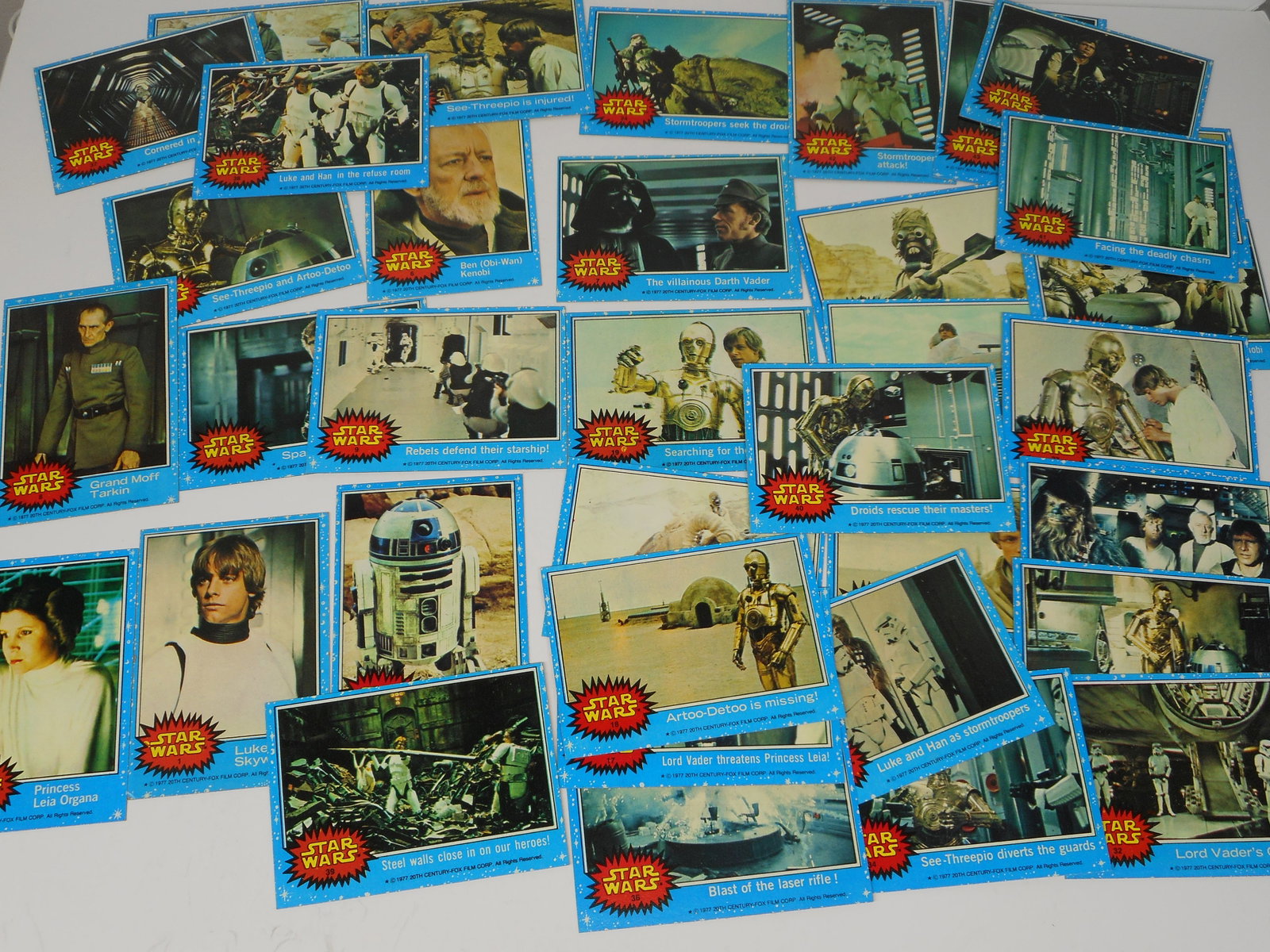 STAR WARS 1977 Movie Trading Cards, 20th Century Fox, Picture Puzzle & Facts on Back: Bidding on this item will be indication that the Bidder acknowledges that they have read and agreed to the Terms and Conditions posted to this Auction