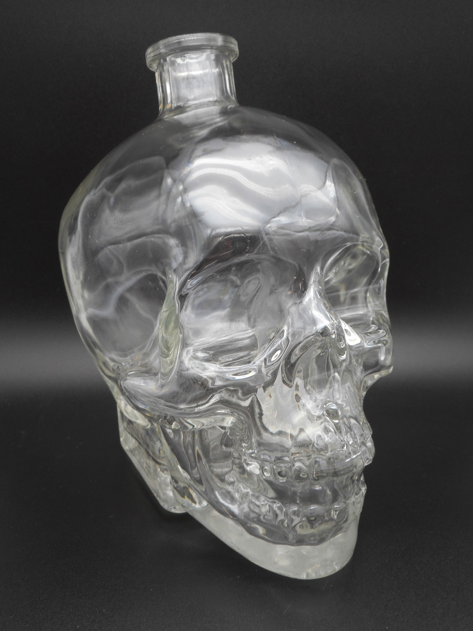 Crystal Head Vodka Bottle, Clear Glass Skull, Empty, 8 inches tall (1 of 4)
