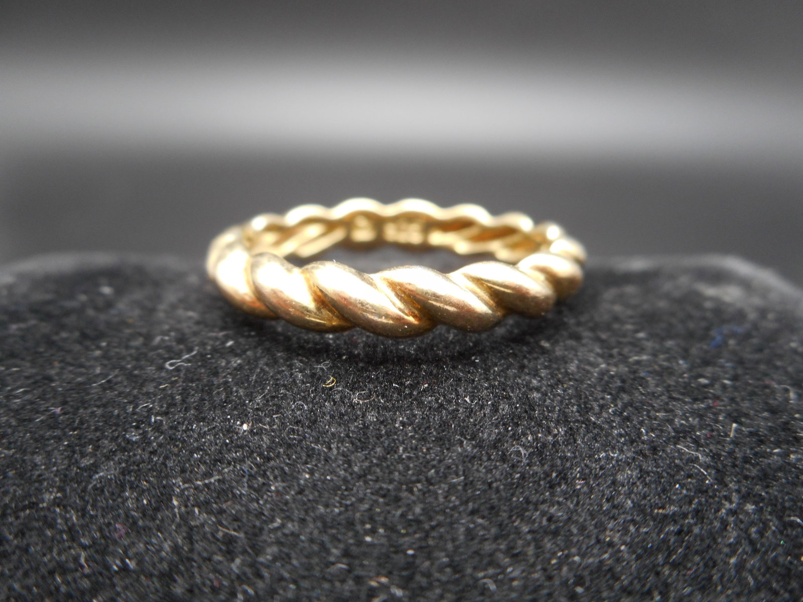 Gold Toned Sterling Silver Spiral Band, Twisted Patter, Ring Size 6.25, Marked 925: Bidding on this item will be indication that the Bidder acknowledges that they have read and agreed to the Terms and Conditions posted to this Auction