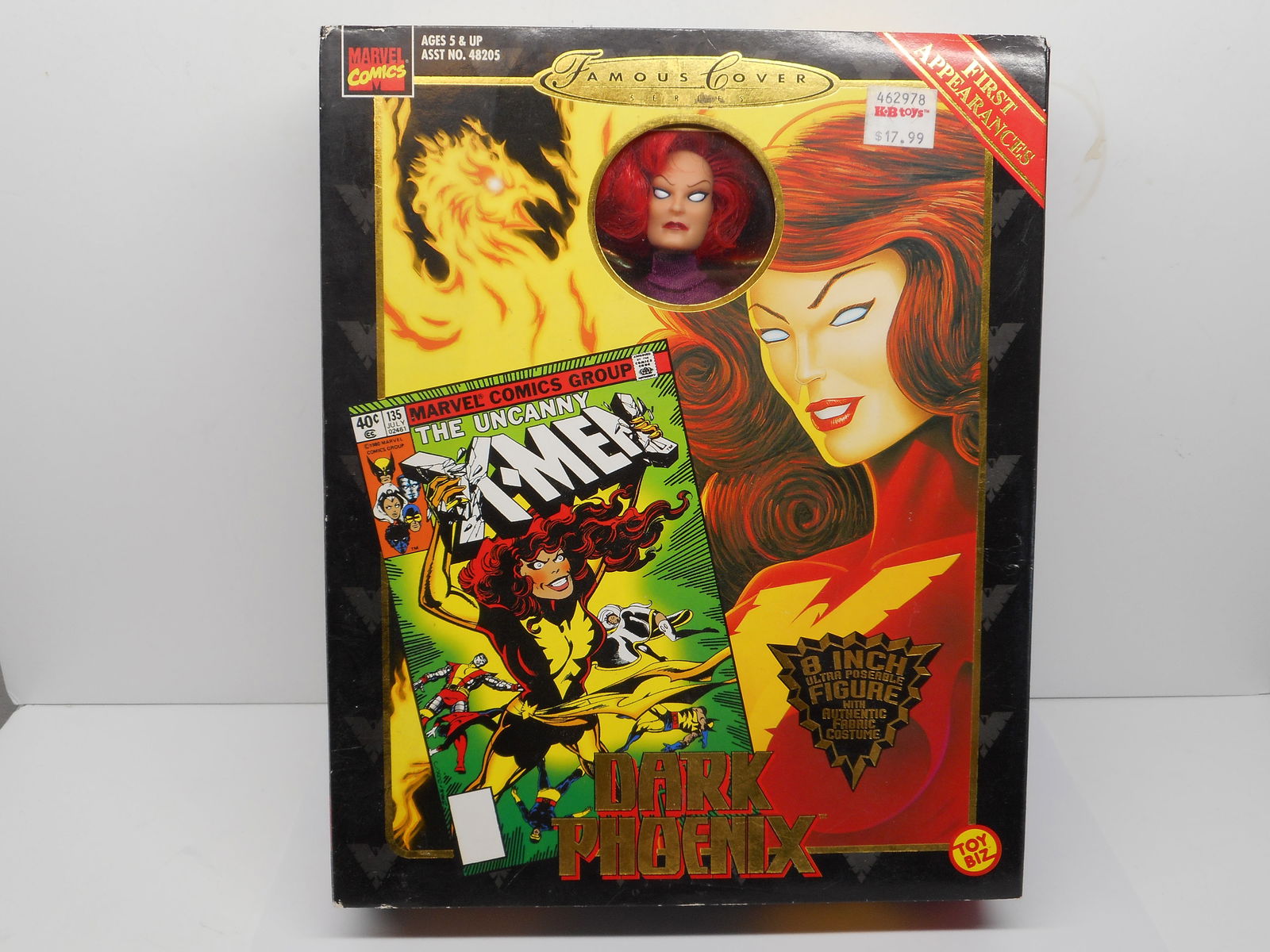 Marvel Famous Covers 8-inch Avengers Dark Phoenix Poseable Figure w/Fabric Costume, Toy Biz, NIB (1 of 4)