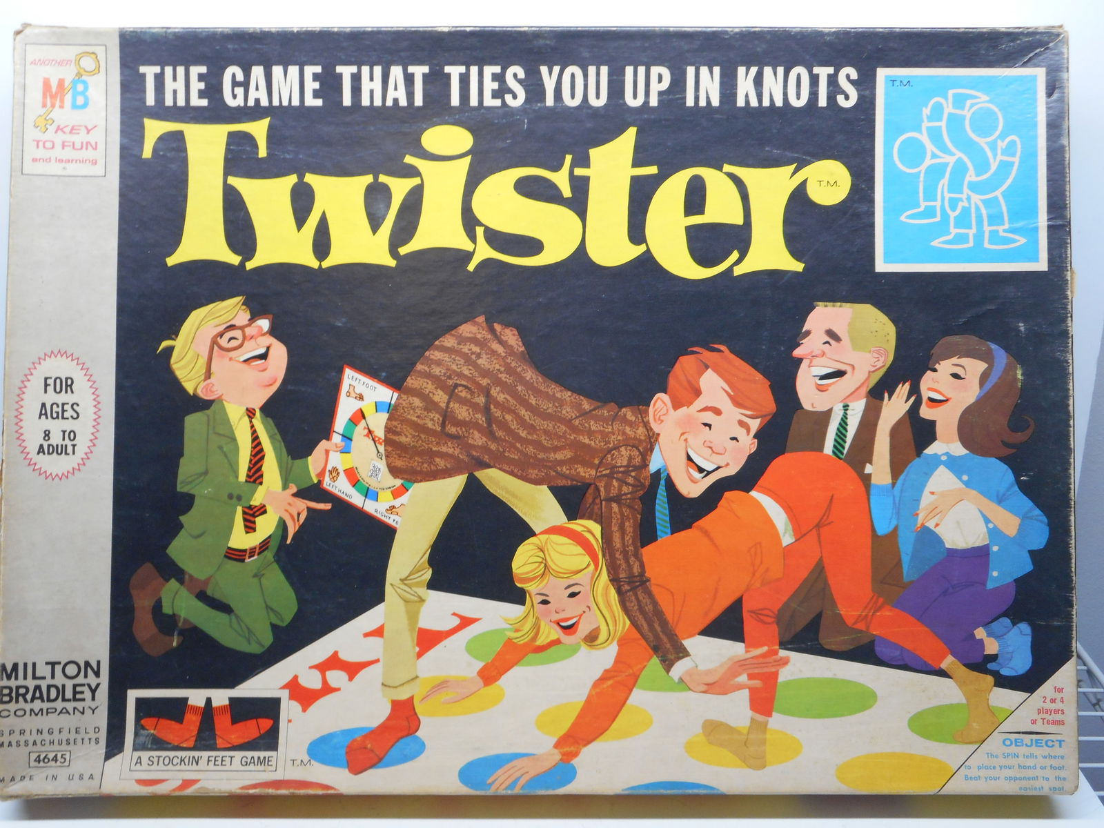 1966 TWISTER Game, Milton Bradley, Complete game, Original Box (1 of 4)