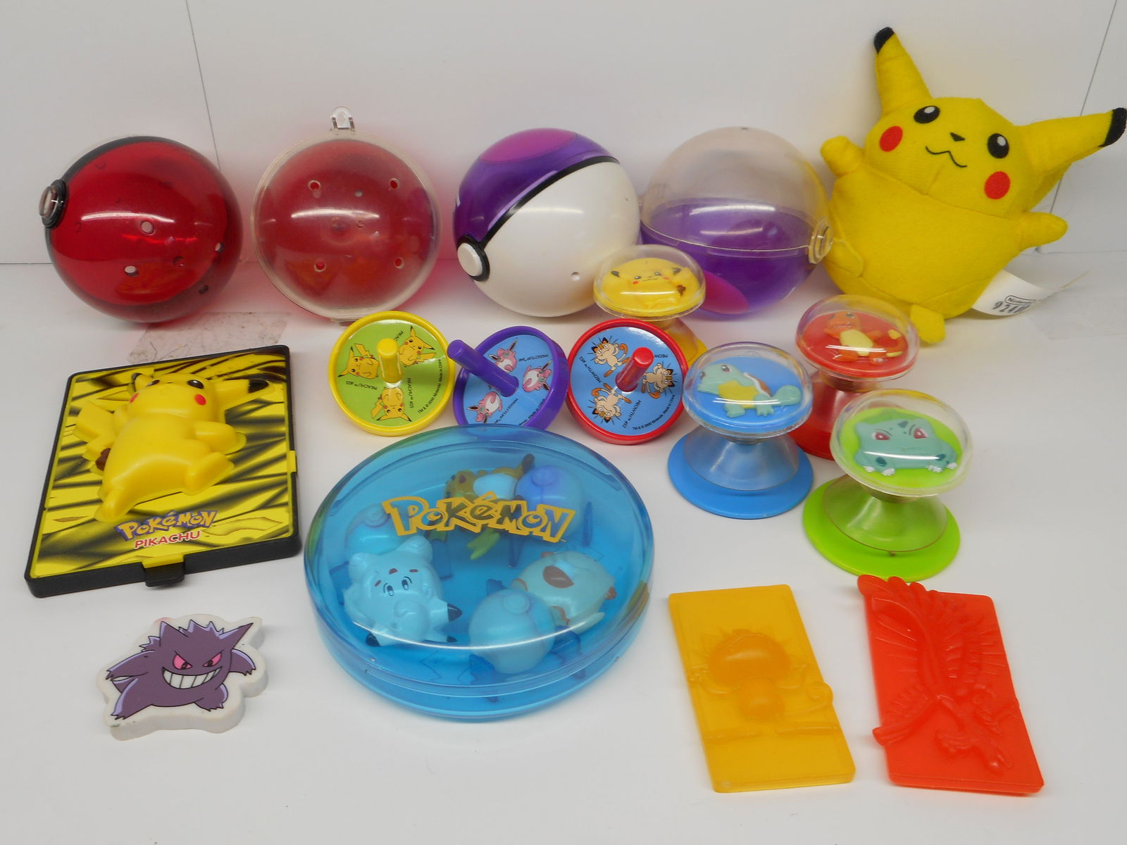 Pokemon Assorted Toys Incl. Spinners, Eraser, Poppers, Mini Figures, Burger King Plushie and more (1 of 5)