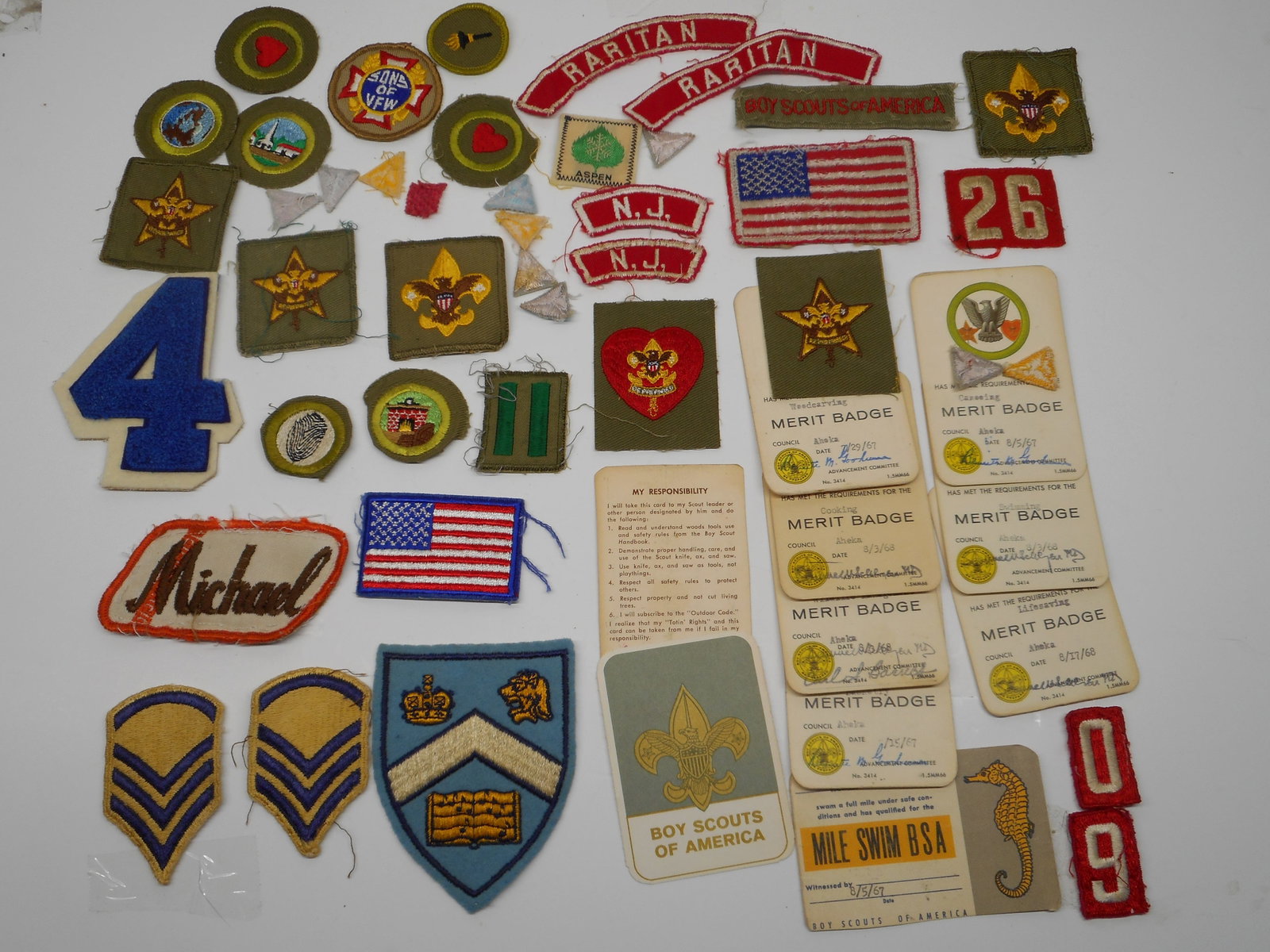 Lot of Vintage BSA Boy Scouts of America Badges and Patches, 1960s and 1970s, Some Earlier: Bidding on this item will be indication that the Bidder acknowledges that they have read and agreed to the Terms and Conditions posted to this Auction
