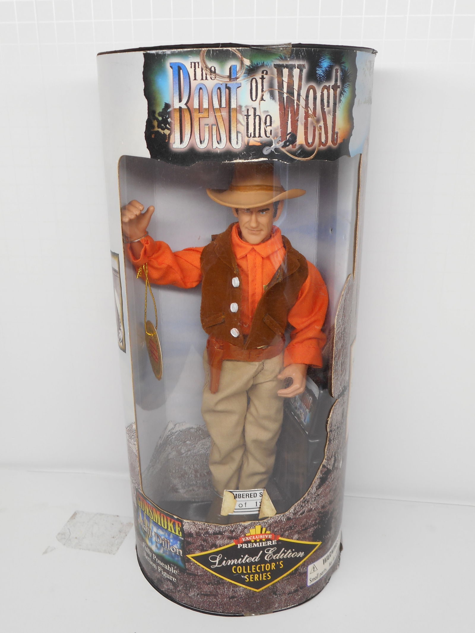 Limited Edition 1997 The Best of the West RAWHIDE Matt Dillon Poseable Action Figure In Box (1 of 4)