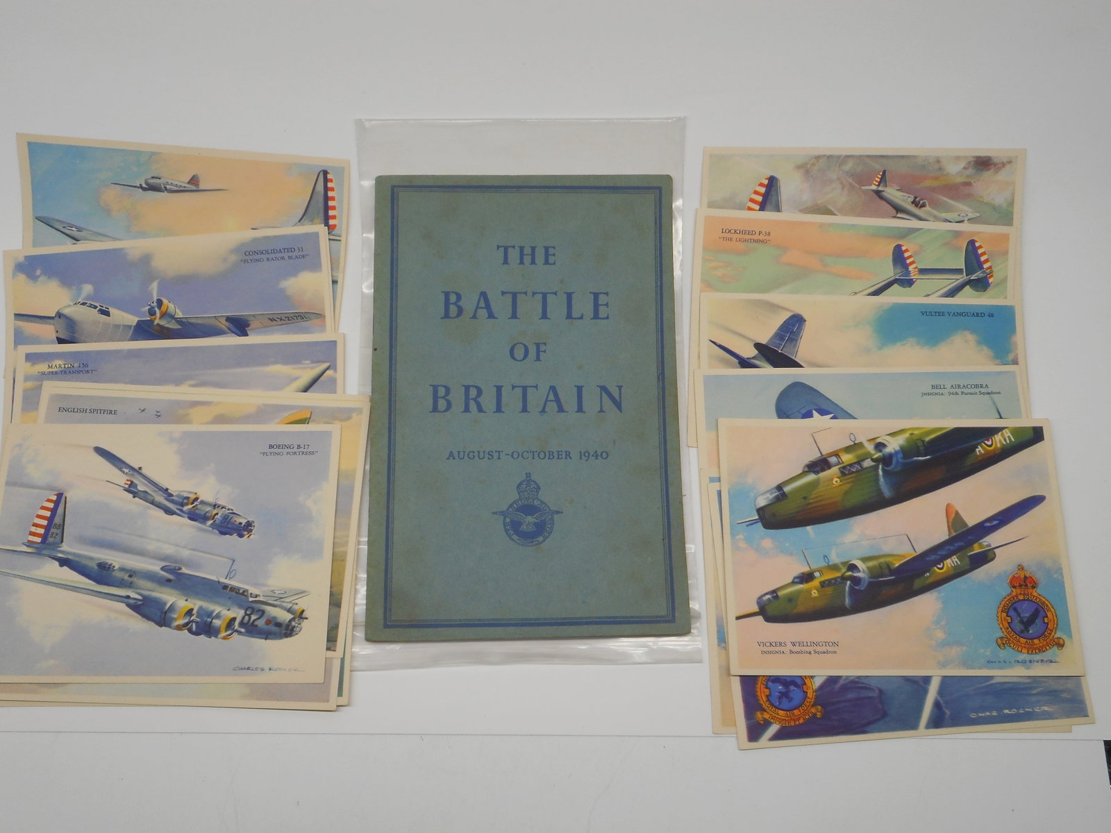 Battle of Britain Official Account by His Majesty's Stationary Office & Colored Prints of War Planes: Bidding on this item will be indication that the Bidder acknowledges that they have read and agreed to the Terms and Conditions posted to this Auction