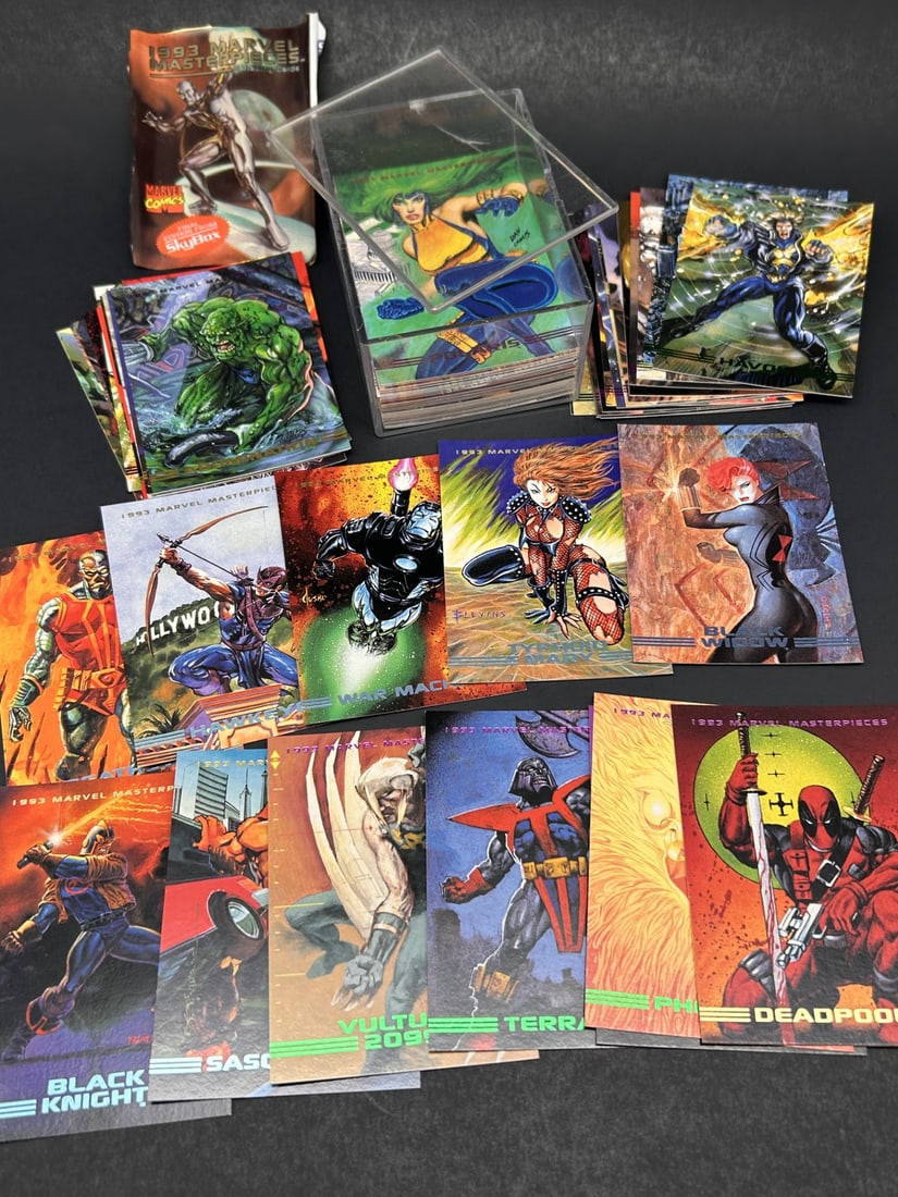 Skybox 1993 MARVEL Masterpieces Character Art Trading Cards, Hard Plastic Case (1 of 6)