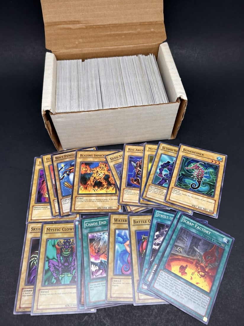 1996 Collection of Yu-Gi-Oh Cards, Stored Loose in box, Full 6-inch box: Bidding on this item will be indication that the Bidder acknowledges that they have read and agreed to the Terms and Conditions posted to this Auction