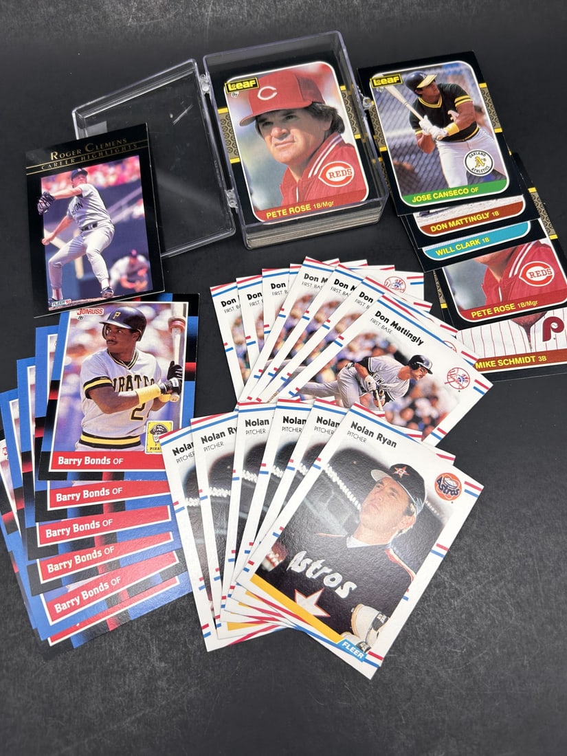 Pete Rose, Jose Canseco, Barry Bonds and other Great Baseball Players, MLB, Trading Cards with case (1 of 4)