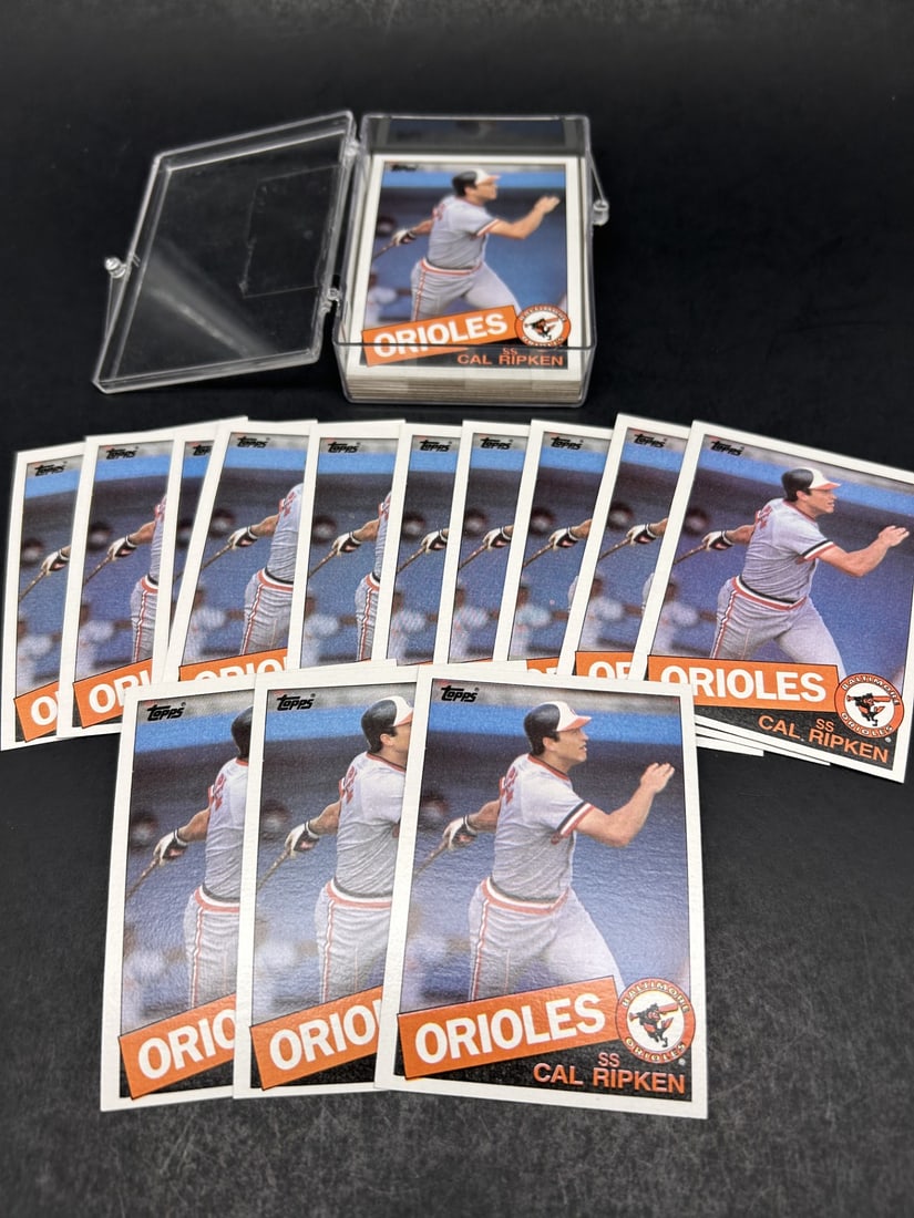 Large Collection of 1985 Cal Ripken Orioles Baseball Cards, Topps Chewing Gum Cards: Bidding on this item will be indication that the Bidder acknowledges that they have read and agreed to the Terms and Conditions posted to this Auction