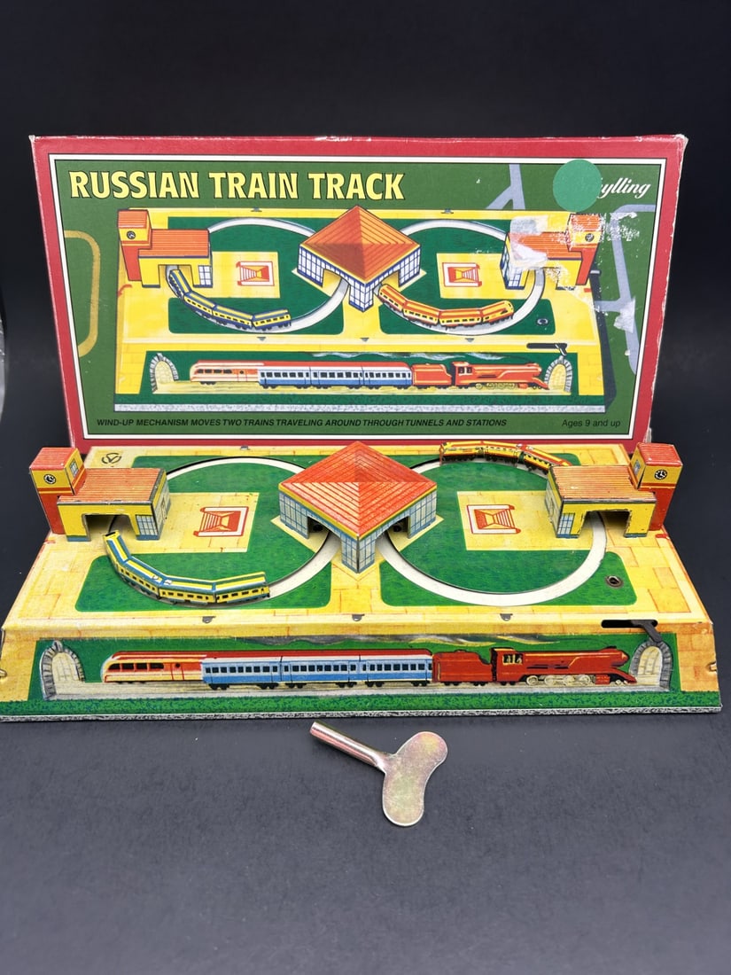 Russian Train Track - Schylling Collector Series Tin Toy, With Box, 10 inches, Made in Russia: Bidding on this item will be indication that the Bidder acknowledges that they have read and agreed to the Terms and Conditions posted to this Auction