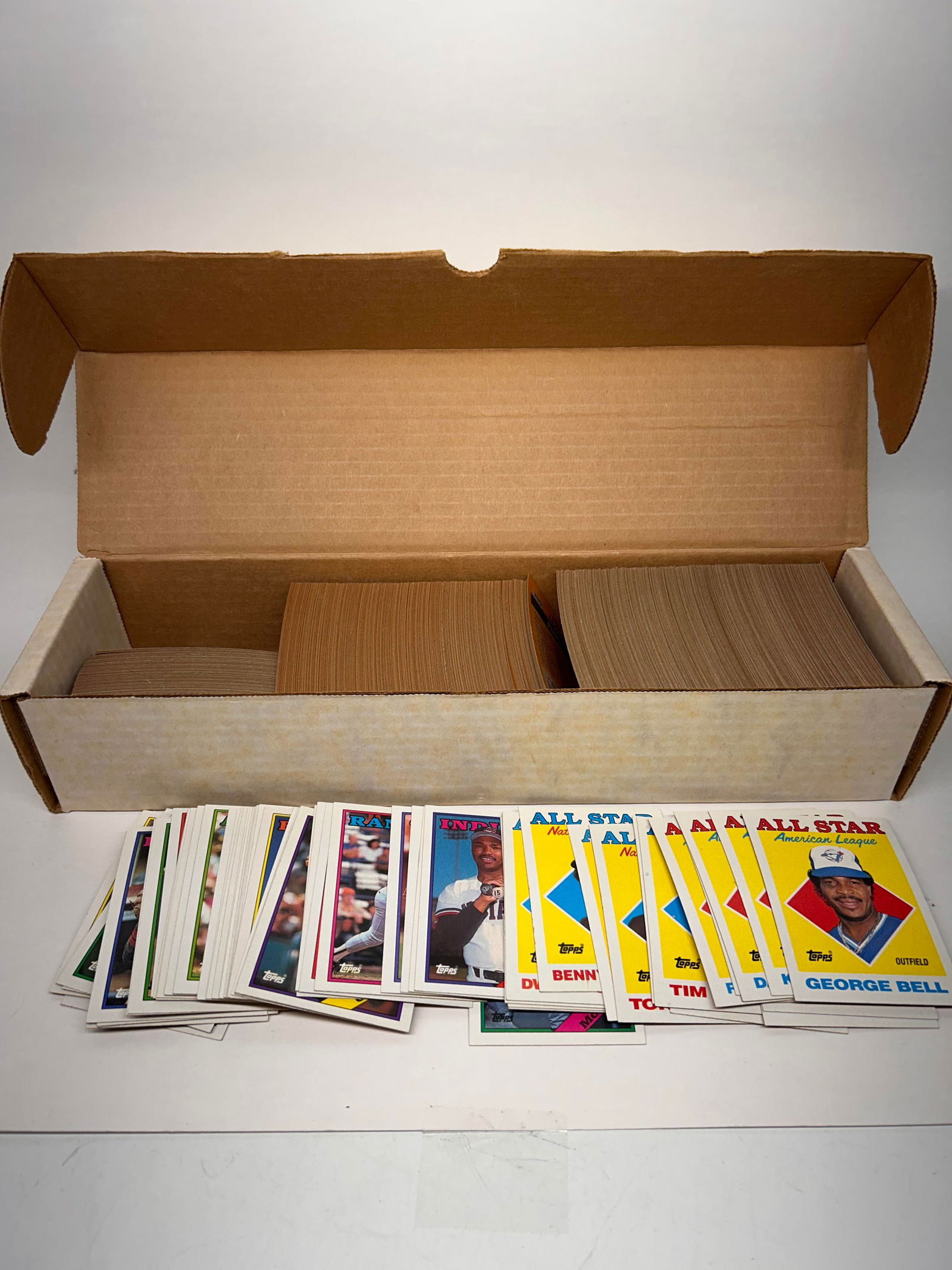 Assorted Baseball Card Collection, Mostly Late 1980s, 15" box, Mostly Full (1 of 5)