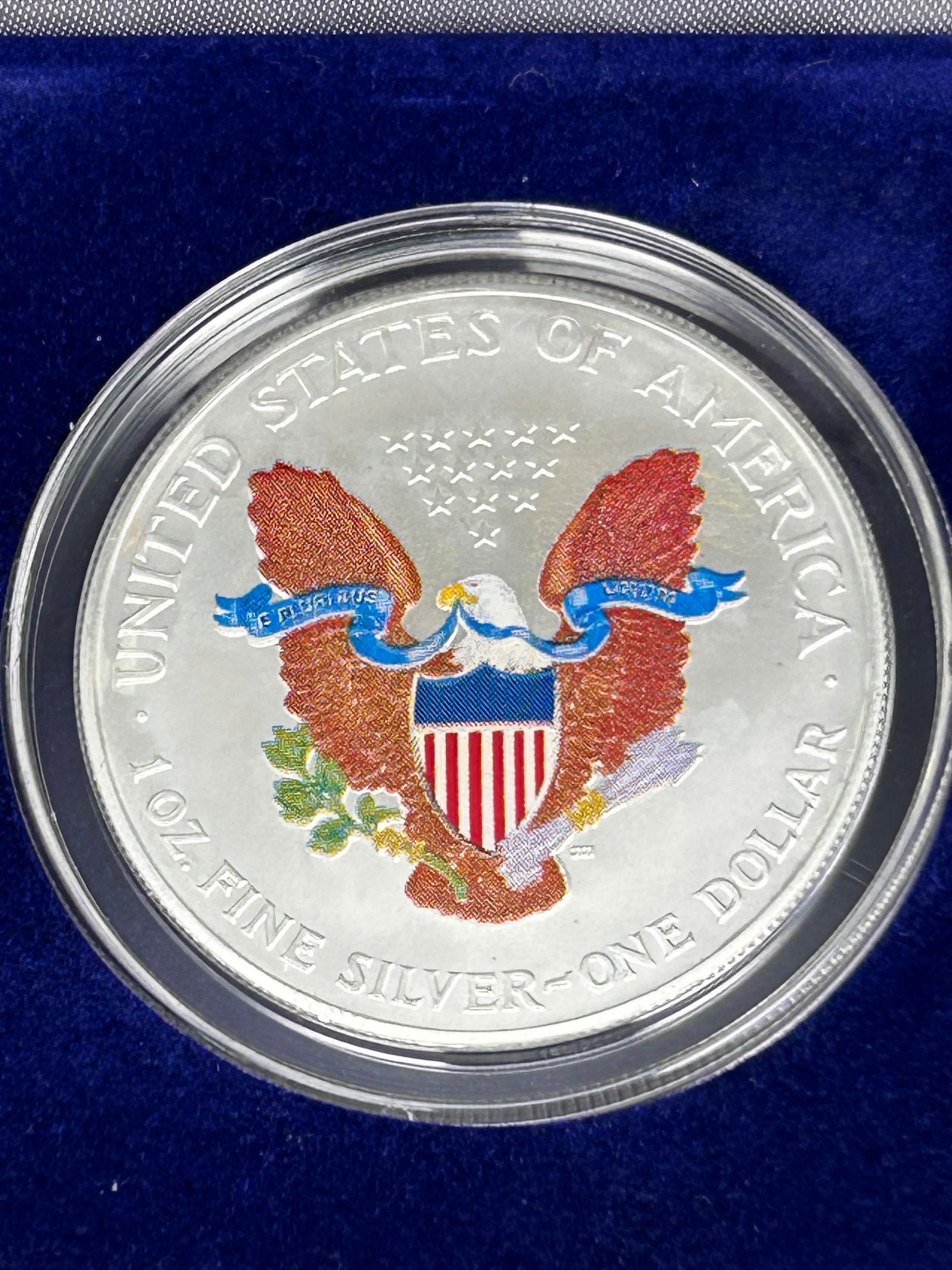 1 oz .999 Fine Silver Bullion Coin, 2000 American Eagle Silver Dollar In Full Color, Limited Edition (1 of 5)