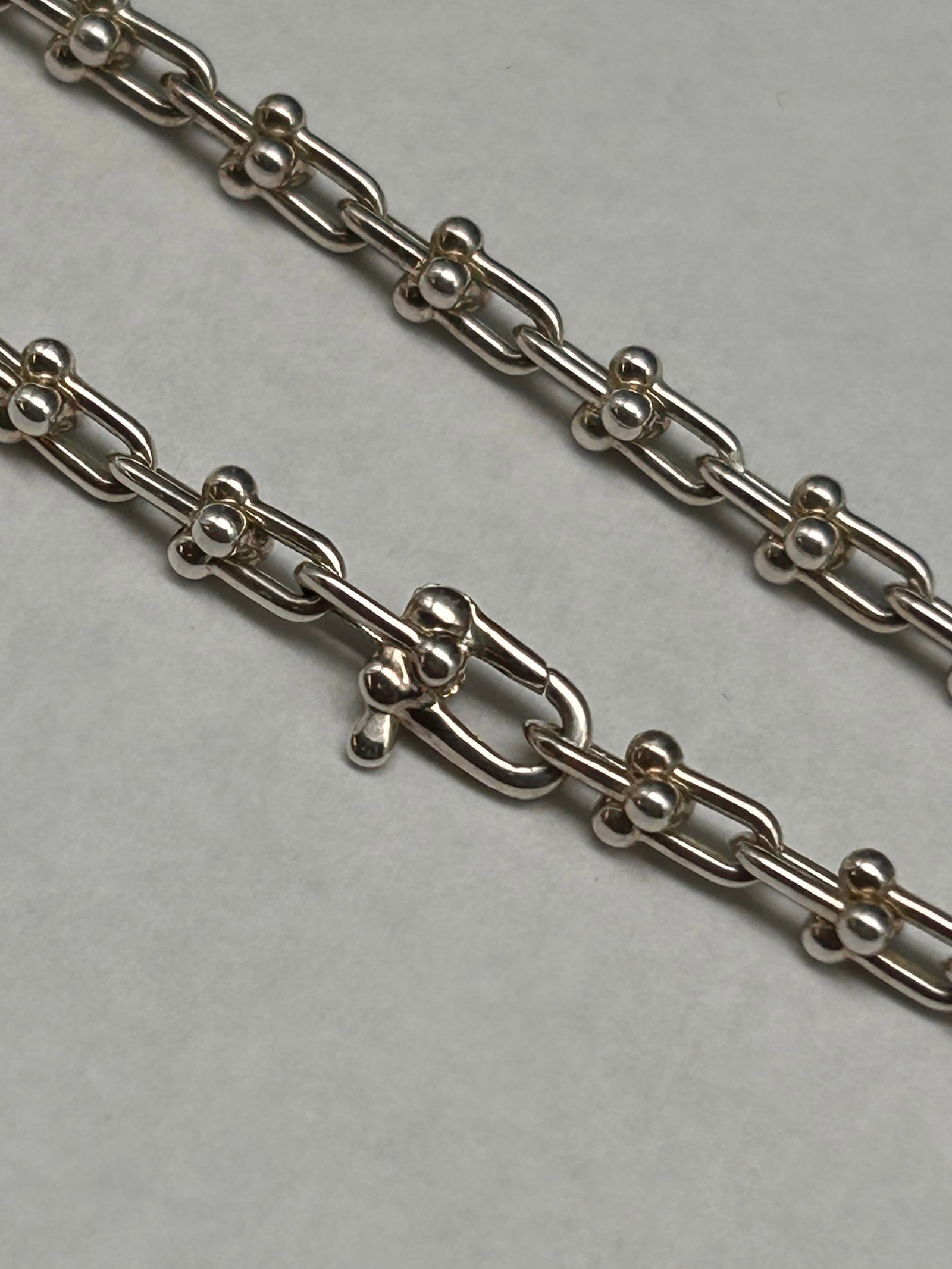 U-Link Hardware Sterling Silver Bracelet, No Markings, tested, 6 inches: Bidding on this item will be indication that the Bidder acknowledges that they have read and agreed to the Terms and Conditions posted to this Auction