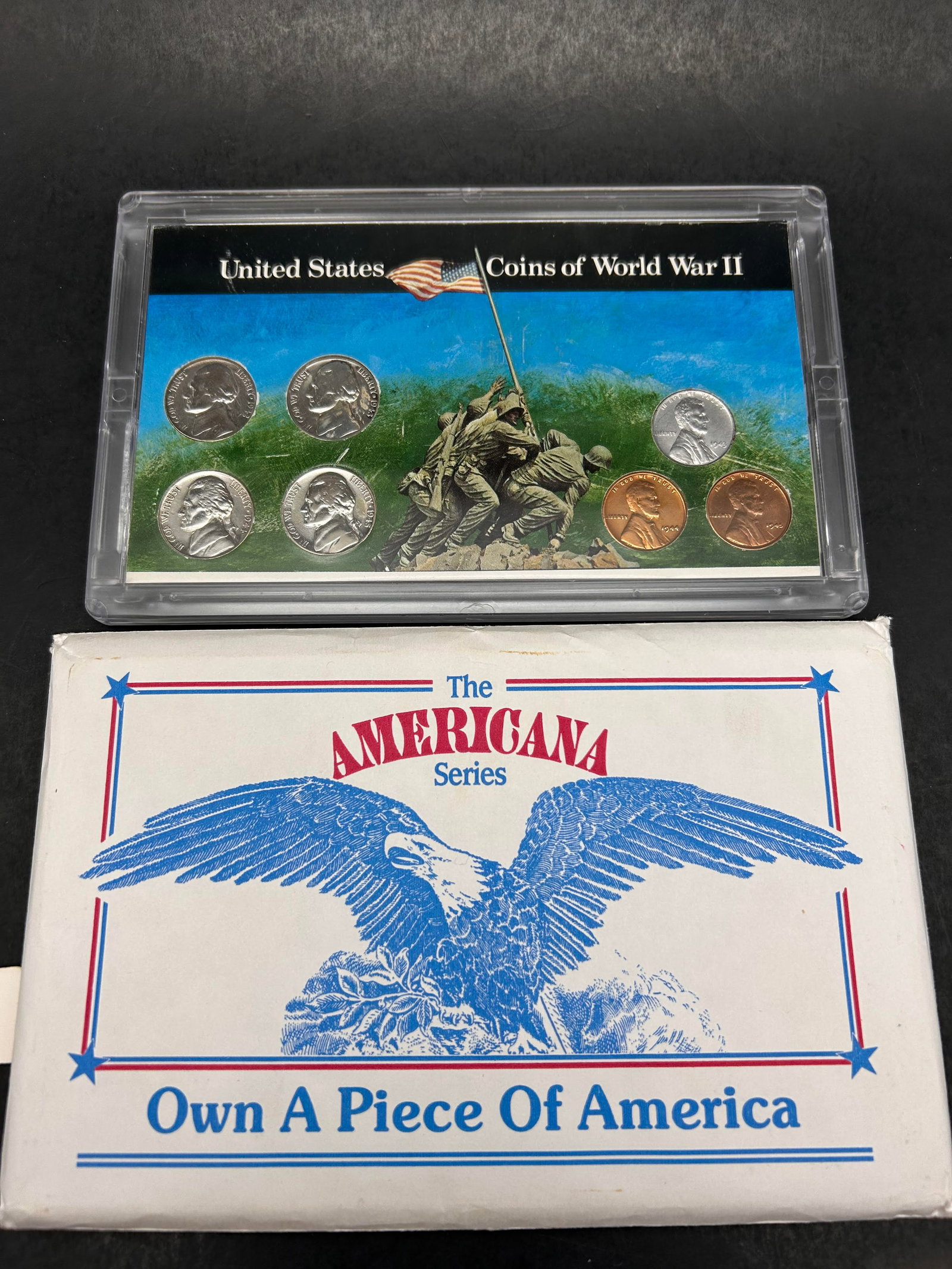 US Coins of World War II, WWII, Nickels and Pennies in Display Case, The American Series: Bidding on this item will be indication that the Bidder acknowledges that they have read and agreed to the Terms and Conditions posted to this Auction