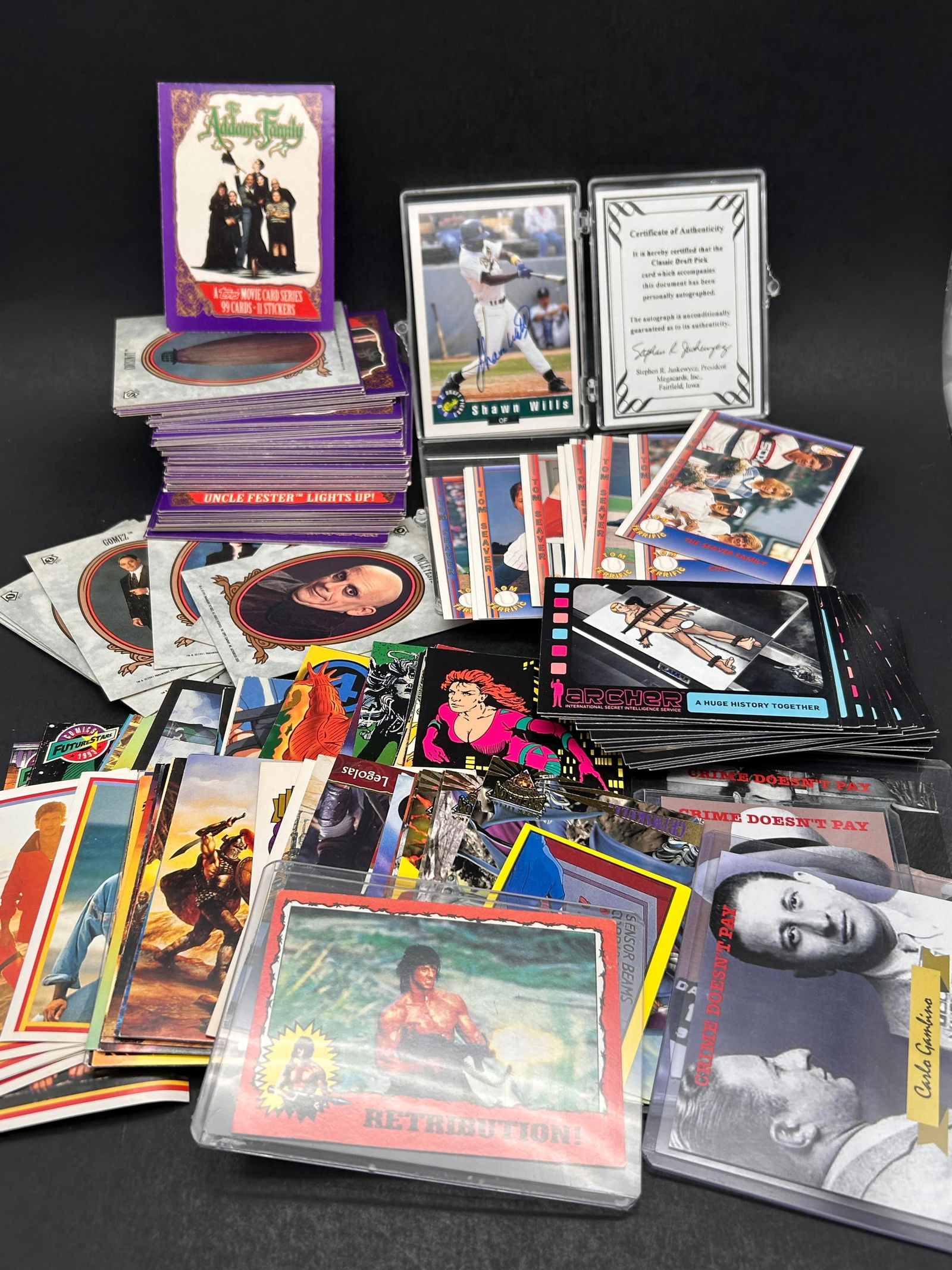 Trading Card Assortment including Shawn Wills autograph, TV shows, Movies, Characters, Sports (1 of 5)