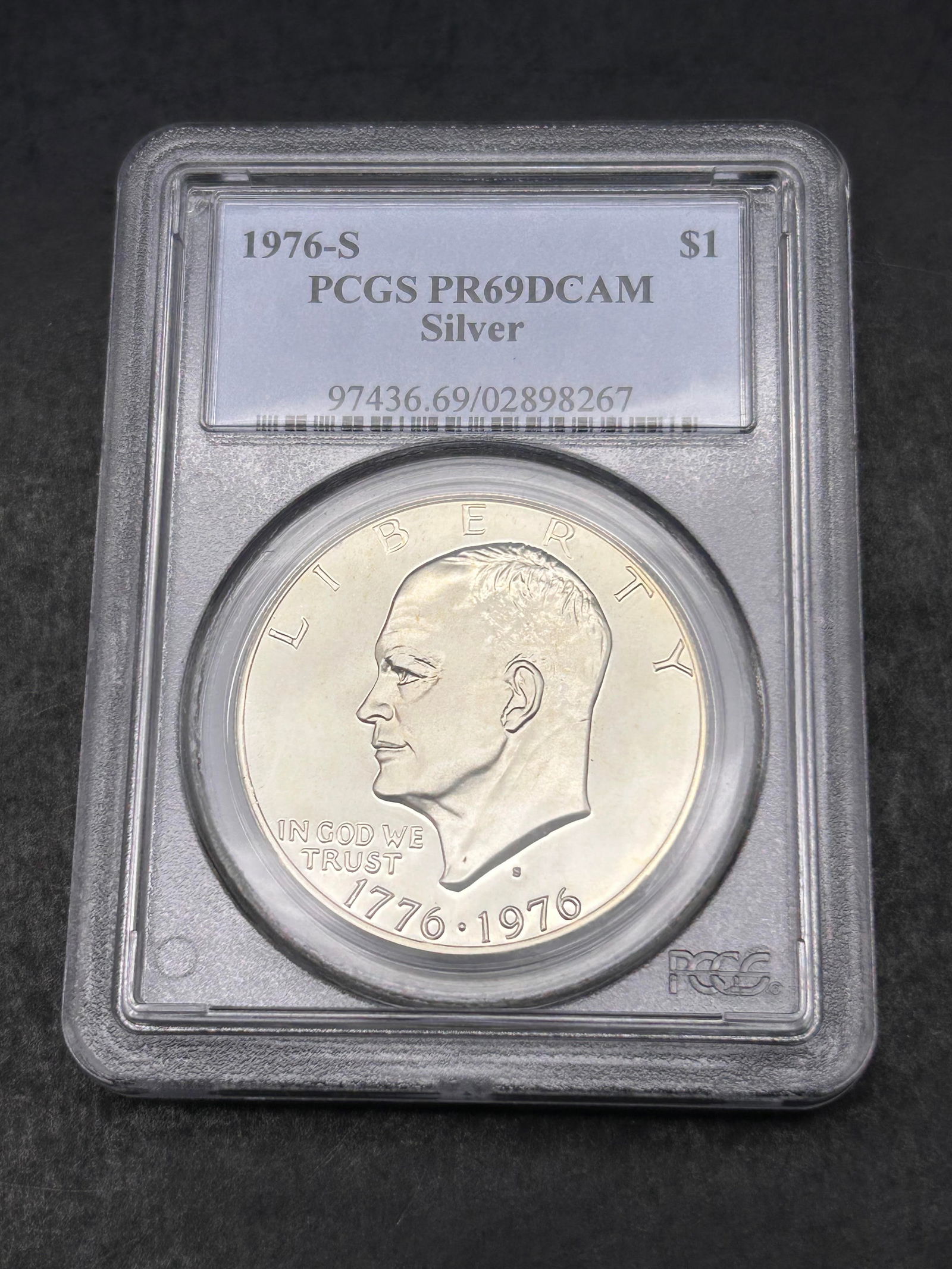 1976-S Silver Proof Eisenhower Dollar - PCGS Graded PR69 DCAM (1 of 3)