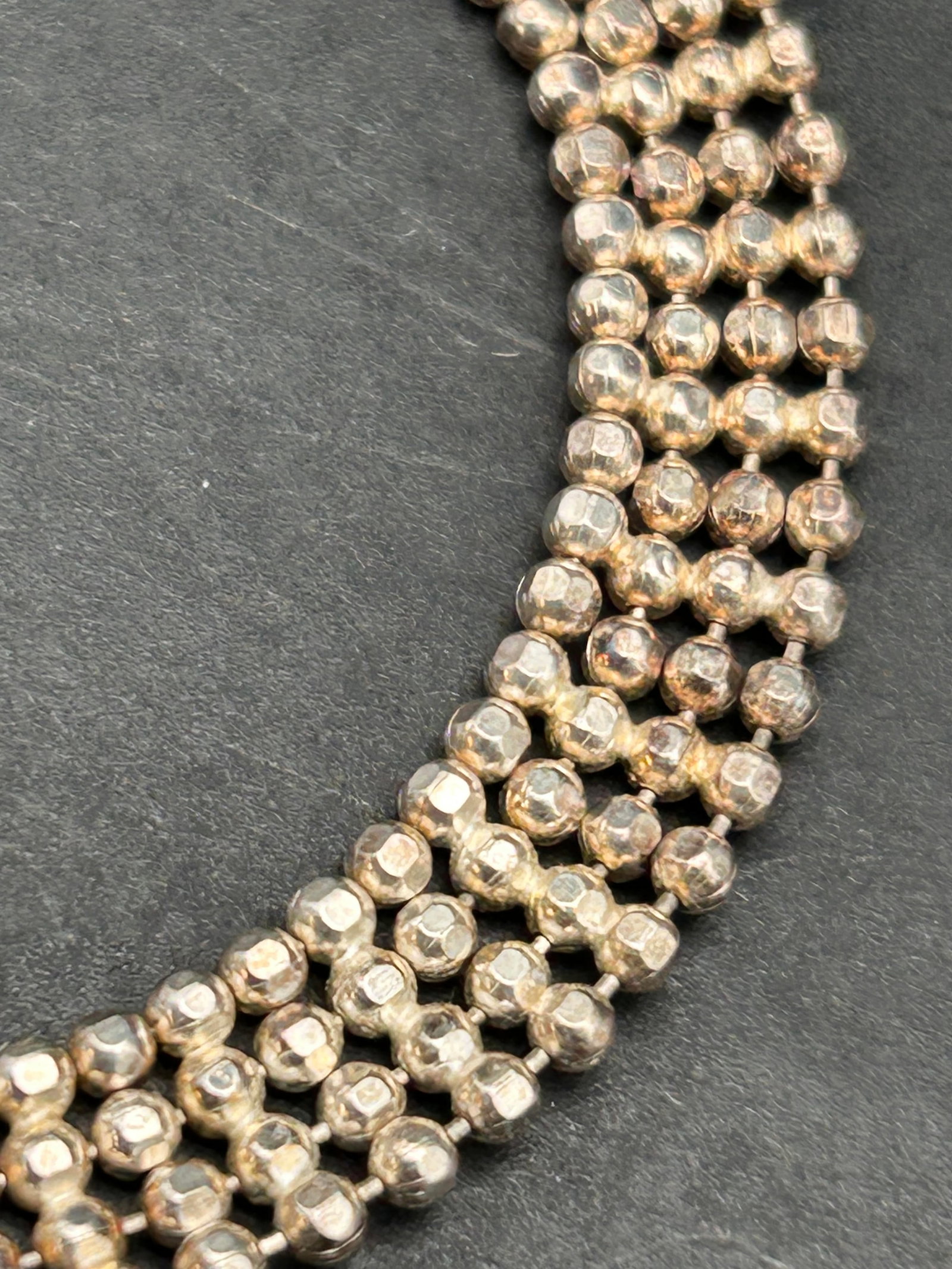IBB Connected Multistrand Style Ball Chain Bracelet, 925 Silver, ITALY, Lobster Claw Clasp, 7": Bidding on this item will be indication that the Bidder acknowledges that they have read and agreed to the Terms and Conditions posted to this Auction