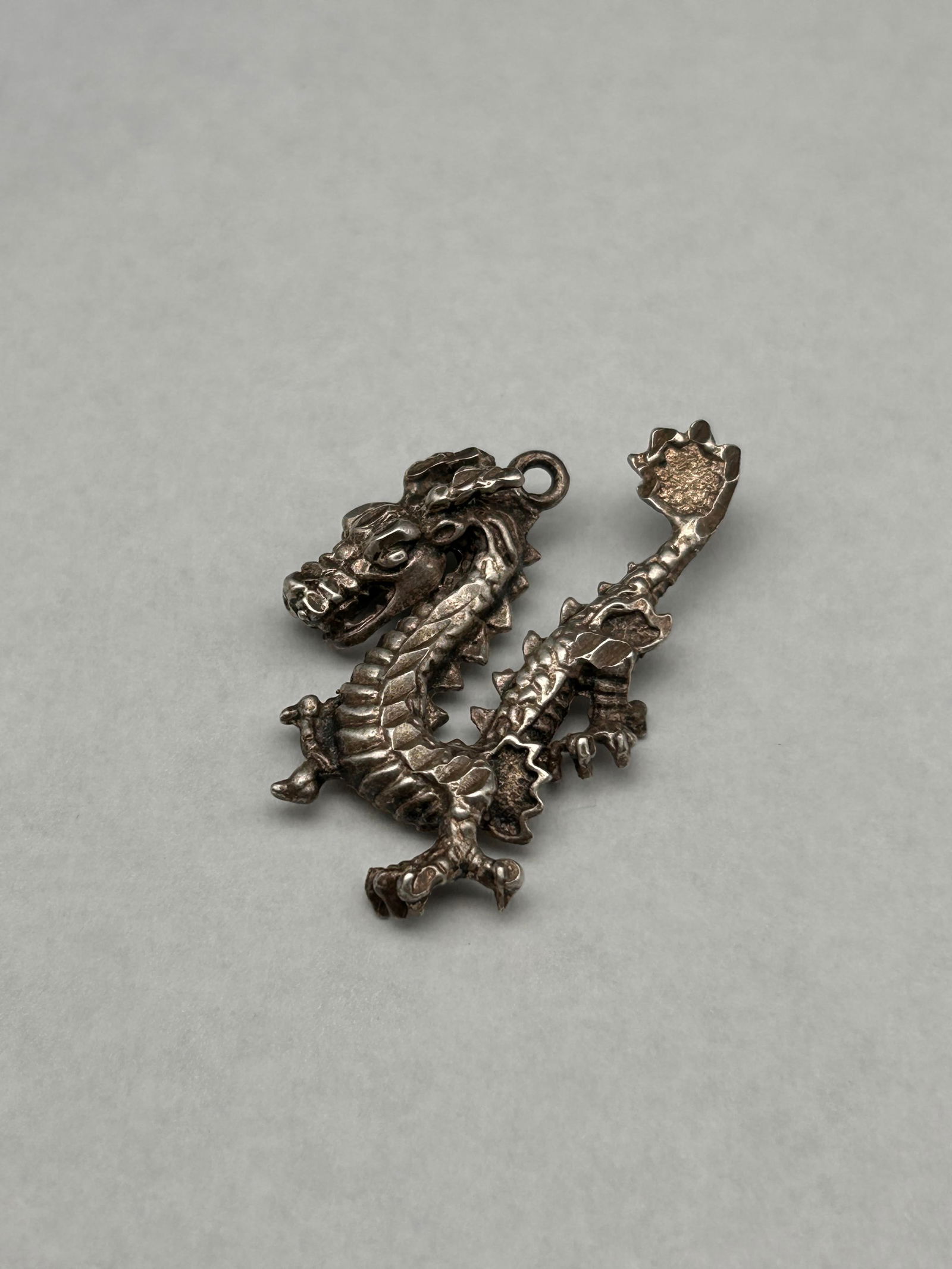 Incredible Detailed Dragon Sterling Silver Pendant, Marked 925, 1.25" (1 of 3)