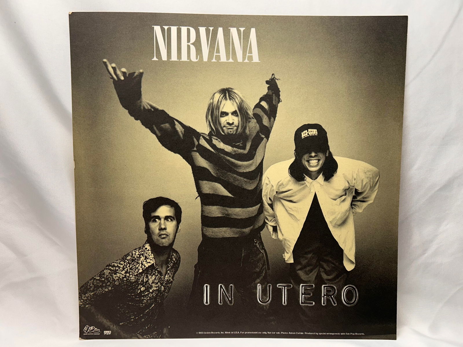 1993 Nirvana In Utero Promo 2-Sided Poster, 12x12", Dave Geffen Company, Sub Pop (1 of 3)