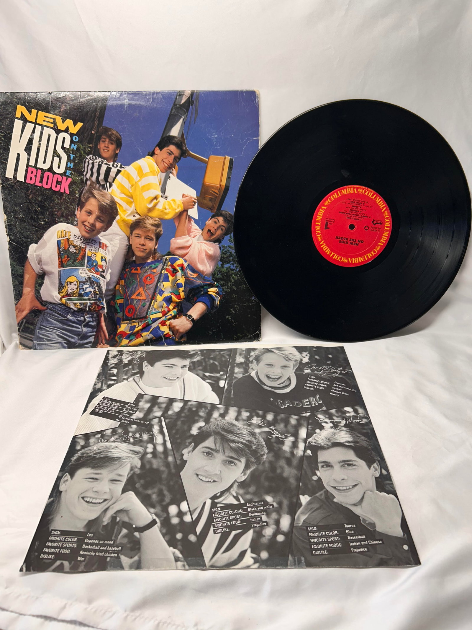 New Kids on the Block Vinyl Record, 1986 Album, Cover and Insert, NKOTB, Columbia Records (1 of 4)