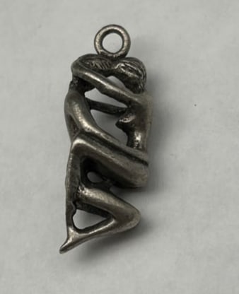 Erotic Couple Pendant, Pewter, Kama Sutra Pose, Lovers Charm, 1.25": Bidding on this item will be indication that the Bidder acknowledges that they have read and agreed to the Terms and Conditions posted to this Auction