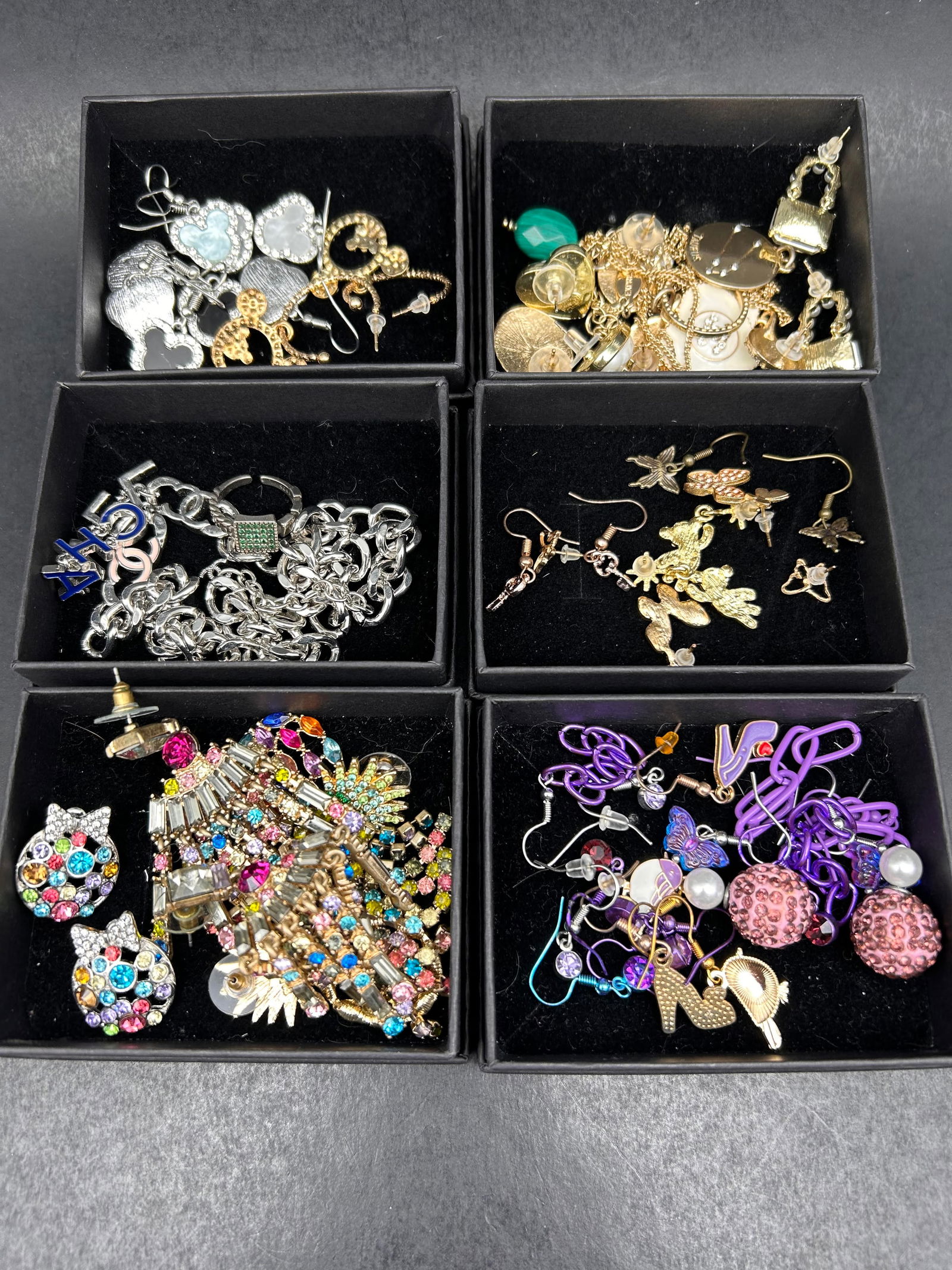 Characters, Designer Logos, Enamel and Colorful Rhinestones Assorted Fashion Jewelry, Many Earrings (1 of 3)