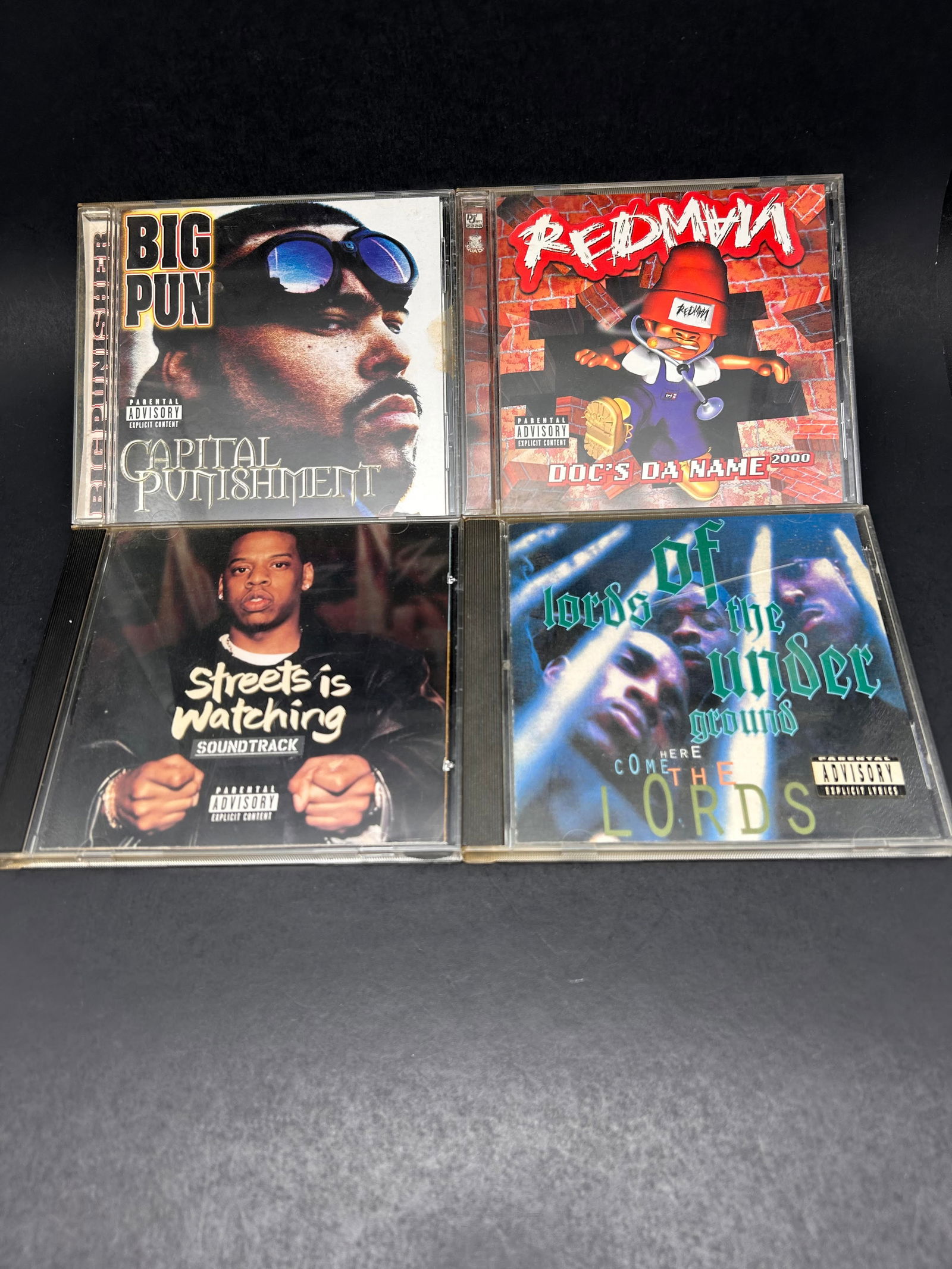 REDMAN, BIG PUN, JAY-Z, Lords of the Under Ground - CD Collection from 90s, Minor Wear Covers & Disc: Some minor scratches Bidding on this item will be indication that the Bidder acknowledges that they have read and agreed to the Terms and Conditions posted to this Auction