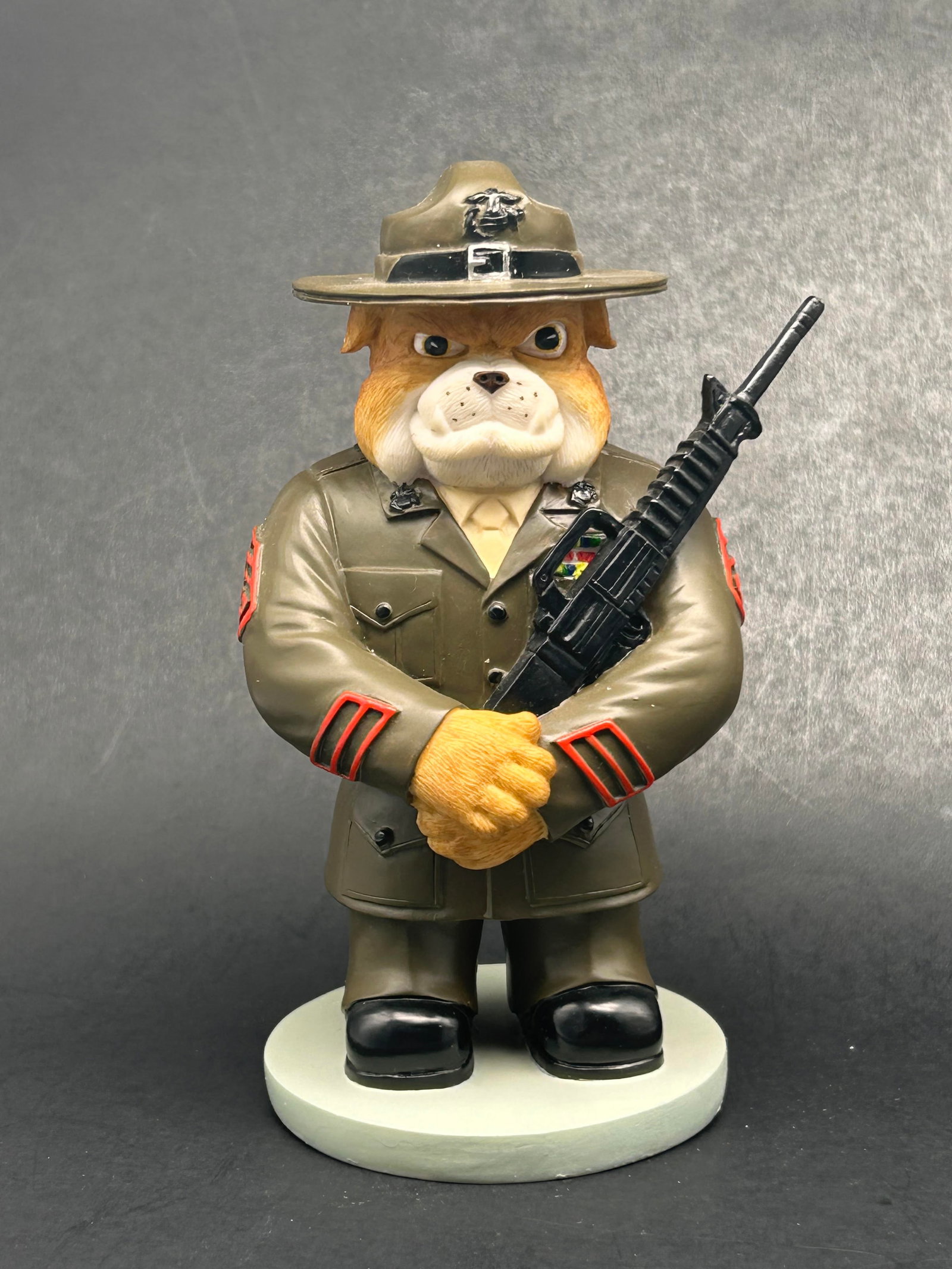 U.S.M.C. Barking Orders - Warrior Watchdog, Hamilton Collection Numbered Figurine, with COA: Bidding on this item will be indication that the Bidder acknowledges that they have read and agreed to the Terms and Conditions posted to this Auction