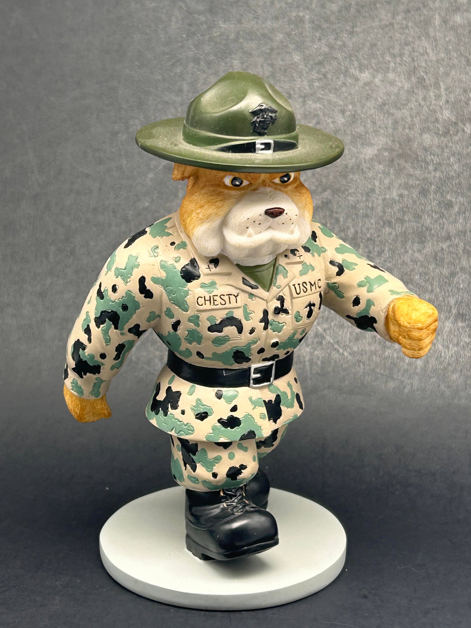 U.S.M.C. Barking Orders - Dogged Determination, Hamilton Collection Numbered Figurine, with COA: Bidding on this item will be indication that the Bidder acknowledges that they have read and agreed to the Terms and Conditions posted to this Auction