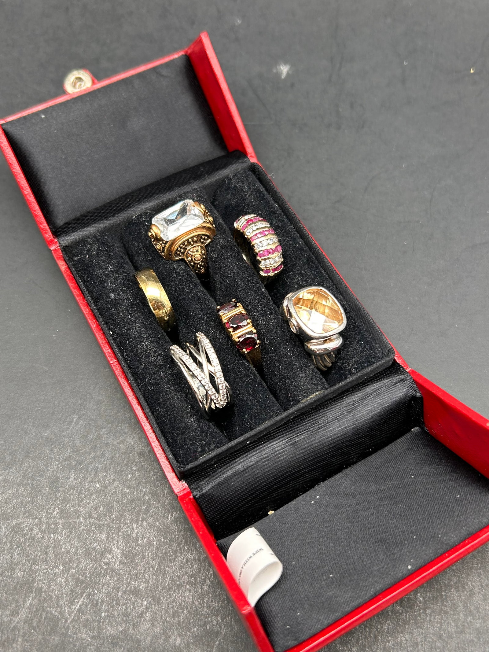 Formal and Elegant Style Rings in Travel Case / Snap Closure Ring Box (1 of 4)