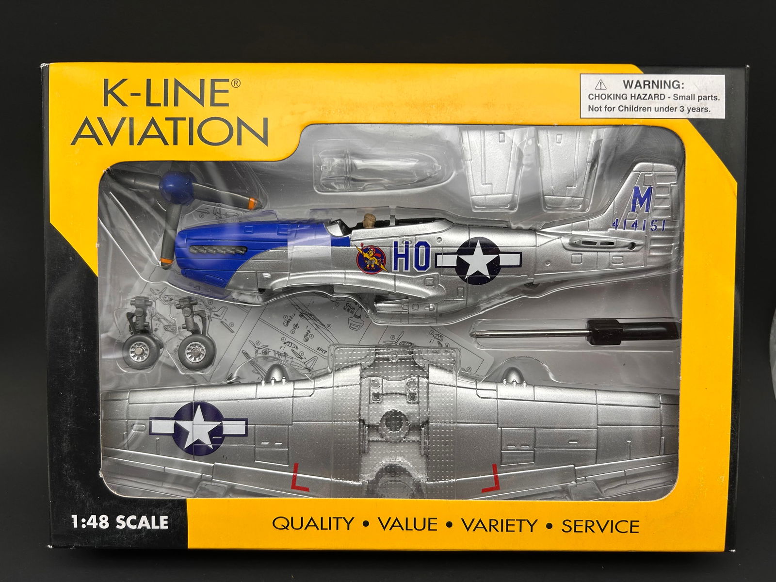 K-LINE AVIATION 1:48 Scale Model Plan, K-40223 Army Air Corps P51 Fighter Plan, New In Box: Bidding on this item will be indication that the Bidder acknowledges that they have read and agreed to the Terms and Conditions posted to this Auction