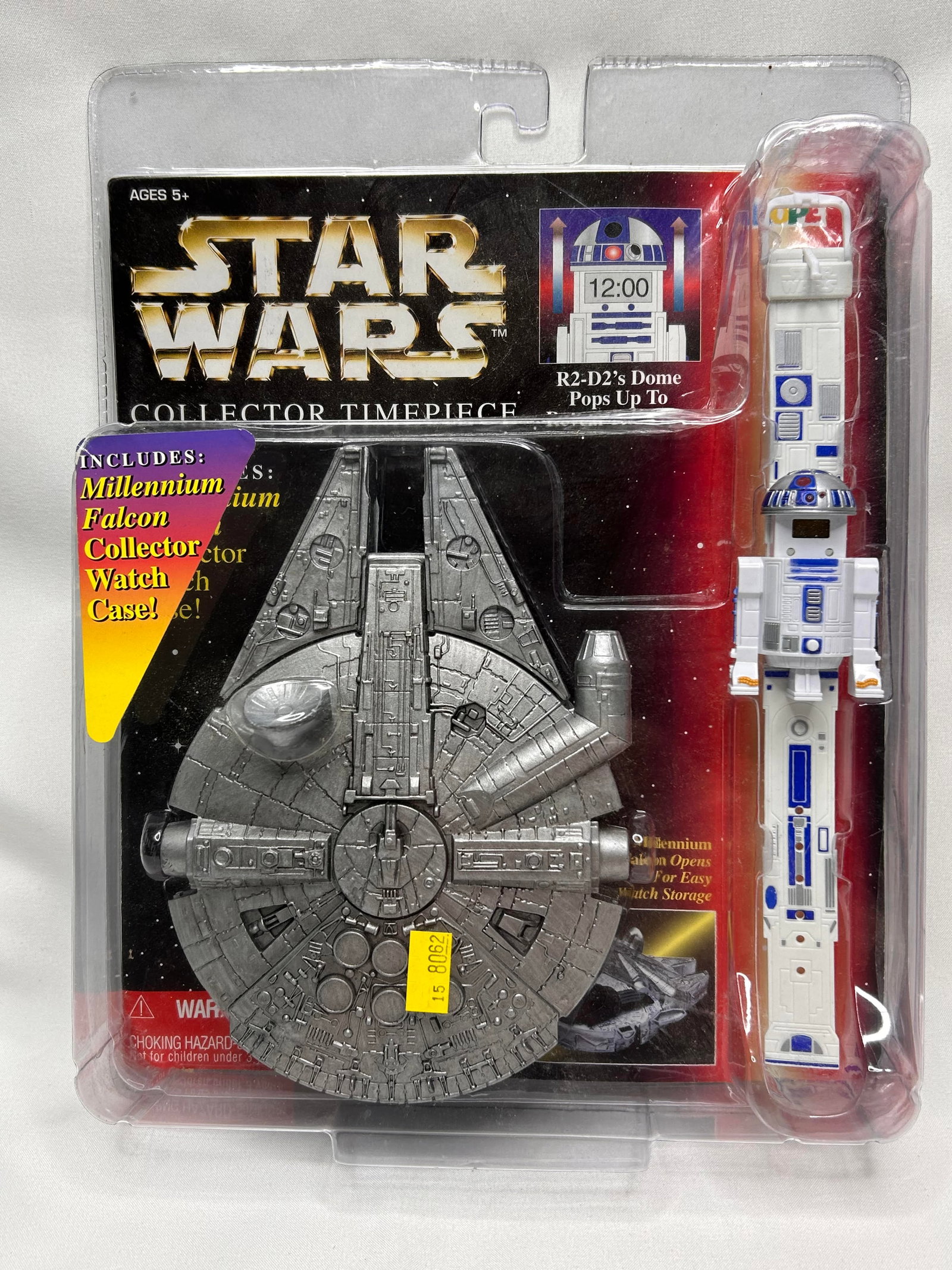 STAR WARS 1996 Collector TimePiece - R2-D2 Watch with Millennium Falcon Collector Case, NIB (1 of 4)