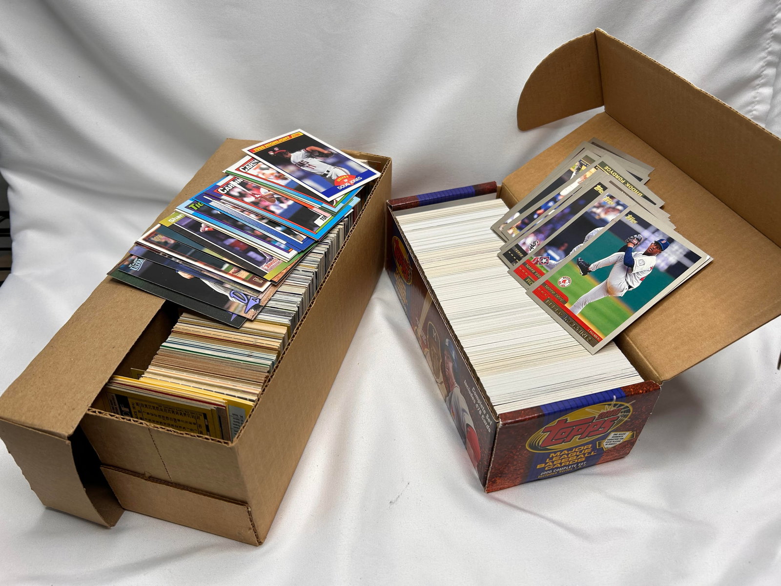Baseball Trading Card Collection, Two Boxes, Longest is 11", MLB, Don Russ, Topps, Fleer (1 of 4)