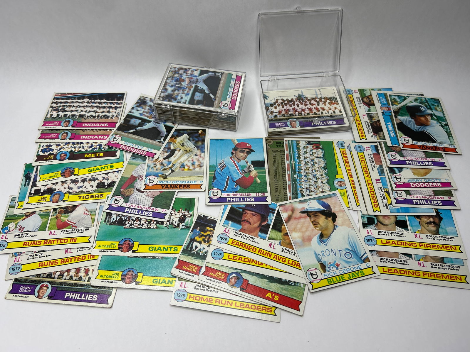 Late 1970's Topps Baseball Trading Cards, MLB Sports Cards, Stored in Clear Plastic Cases: Bidding on this item will be indication that the Bidder acknowledges that they have read and agreed to the Terms and Conditions posted to this Auction
