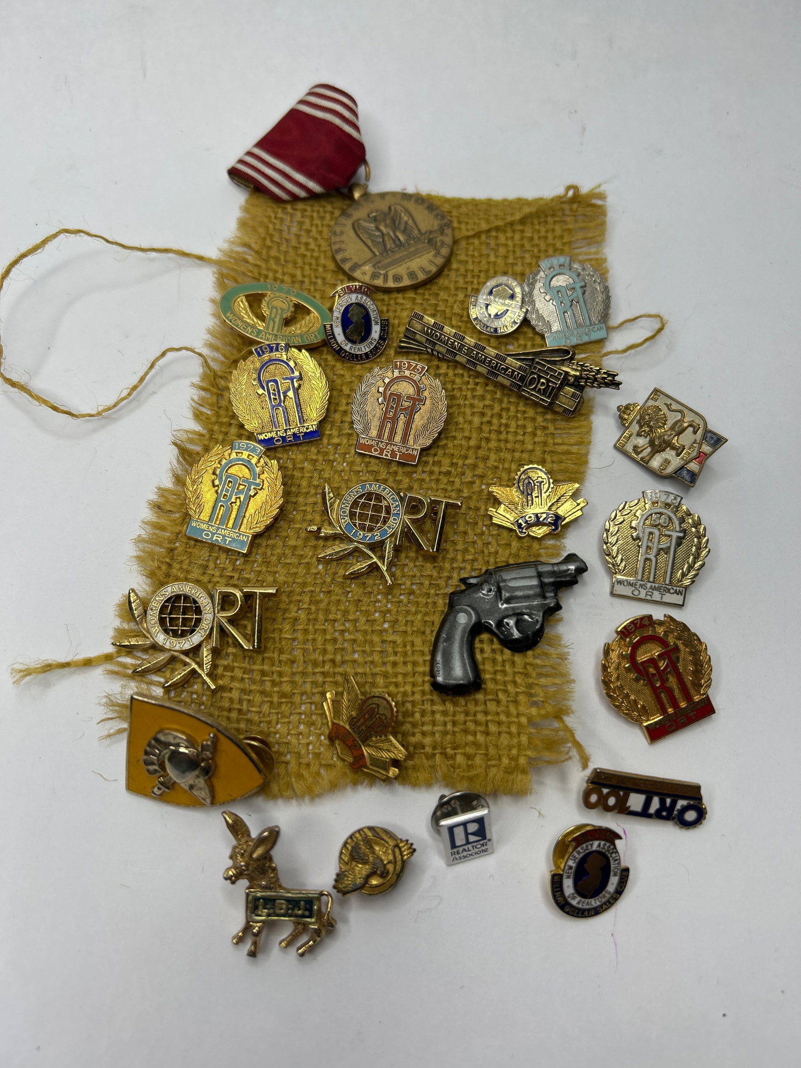 Collection of mostly ORT Lapel Pins and Medals, Organisation for Rehabilitation through Training: Bidding on this item will be indication that the Bidder acknowledges that they have read and agreed to the Terms and Conditions posted to this Auction