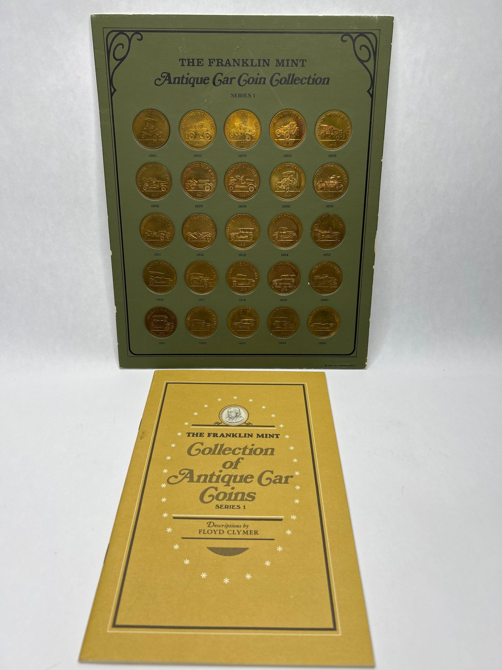 Franklin Mint Collection of Antique Car Coins, Series I, Display and Book (1 of 4)