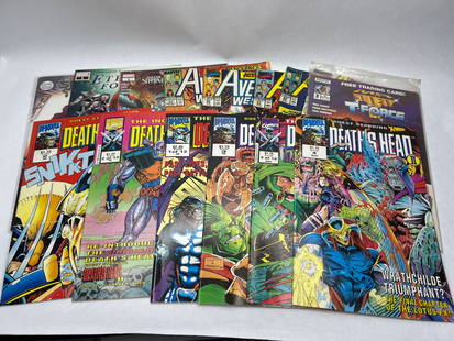 Comic Book Collection - Death's Head, Avengers and Others, Pages & Covers May Show Wear, Tanning: **Bidding on this lot is acceptance of Terms & Conditions found in the Auction Details section at the top of our Auction. Bidder agrees all questions should be submitted prior to placing a bid.**