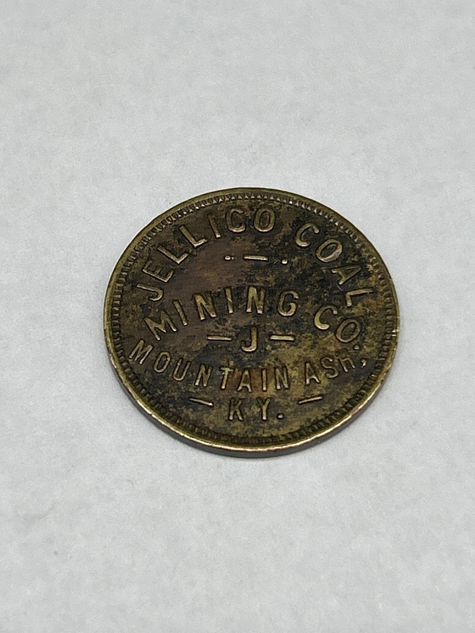 Jellico Coal Mining Co. Coal Scrip, 10c for Merchandise, Mountain Ash KY (1 of 3)