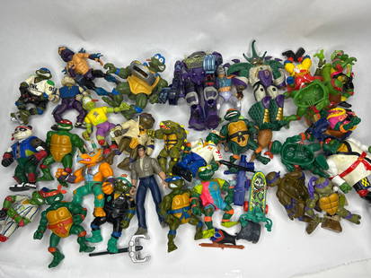 Large Lot of TMNT Teenage Mutant Ninja Turtles Vintage Character Action Figures, Some Accessories: **Bidding on this lot is acceptance of Terms & Conditions found in the Auction Details section at the top of our Auction. Bidder agrees all questions should be submitted prior to placing a bid.**