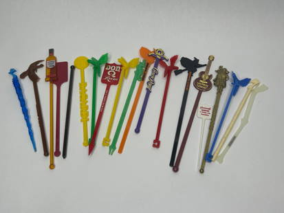 Drink Stirrers / Swizzle Stick Collection, Mostly Liquor Brand Names: SoCo, Absolute, Don Q and More: **Bidding on this lot is acceptance of Terms & Conditions found in the Auction Details section at the top of our Auction. Bidder agrees all questions should be submitted prior to placing a bid.**