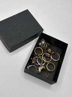 Fancy Fashion Ring Vintage Collection, Assorted Sizes and Stones: **Bidding on this lot is acceptance of Terms & Conditions found in the Auction Details section at the top of our Auction. Bidder agrees all questions should be submitted prior to placing a bid.**