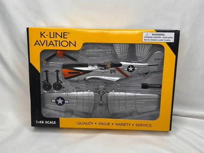Model Airplane, Army Air Corps P40 Fighter Plane, K-40226 K-LINE AVIATION, 1:48 scale, New In Box: **Bidding on this lot is acceptance of Terms & Conditions found in the Auction Details section at the top of our Auction. Bidder agrees all questions should be submitted prior to placing a bid.**